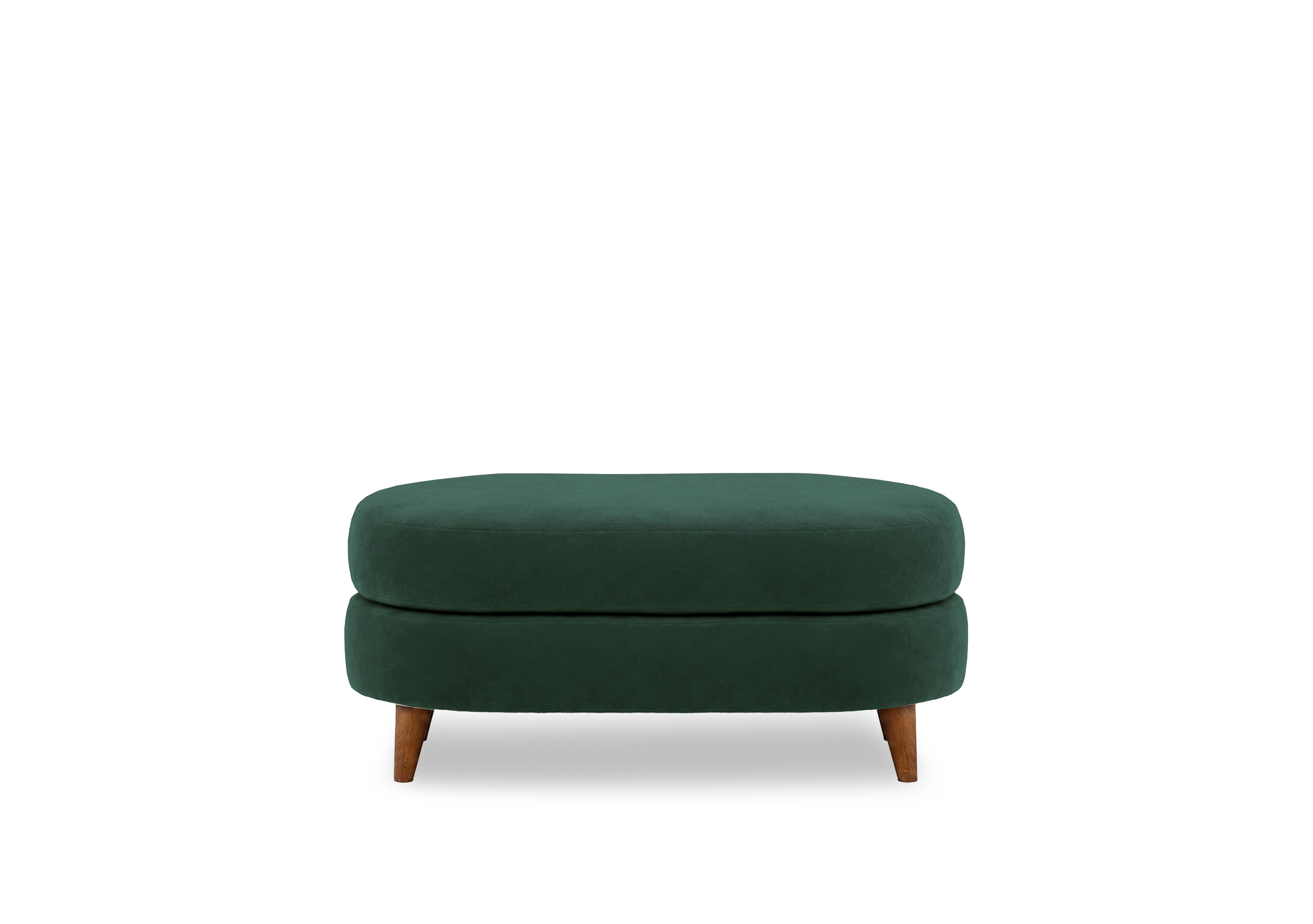 Erin Fabric Oval Footstool in Tiffany Jungle Green Dk Ft on Furniture Village