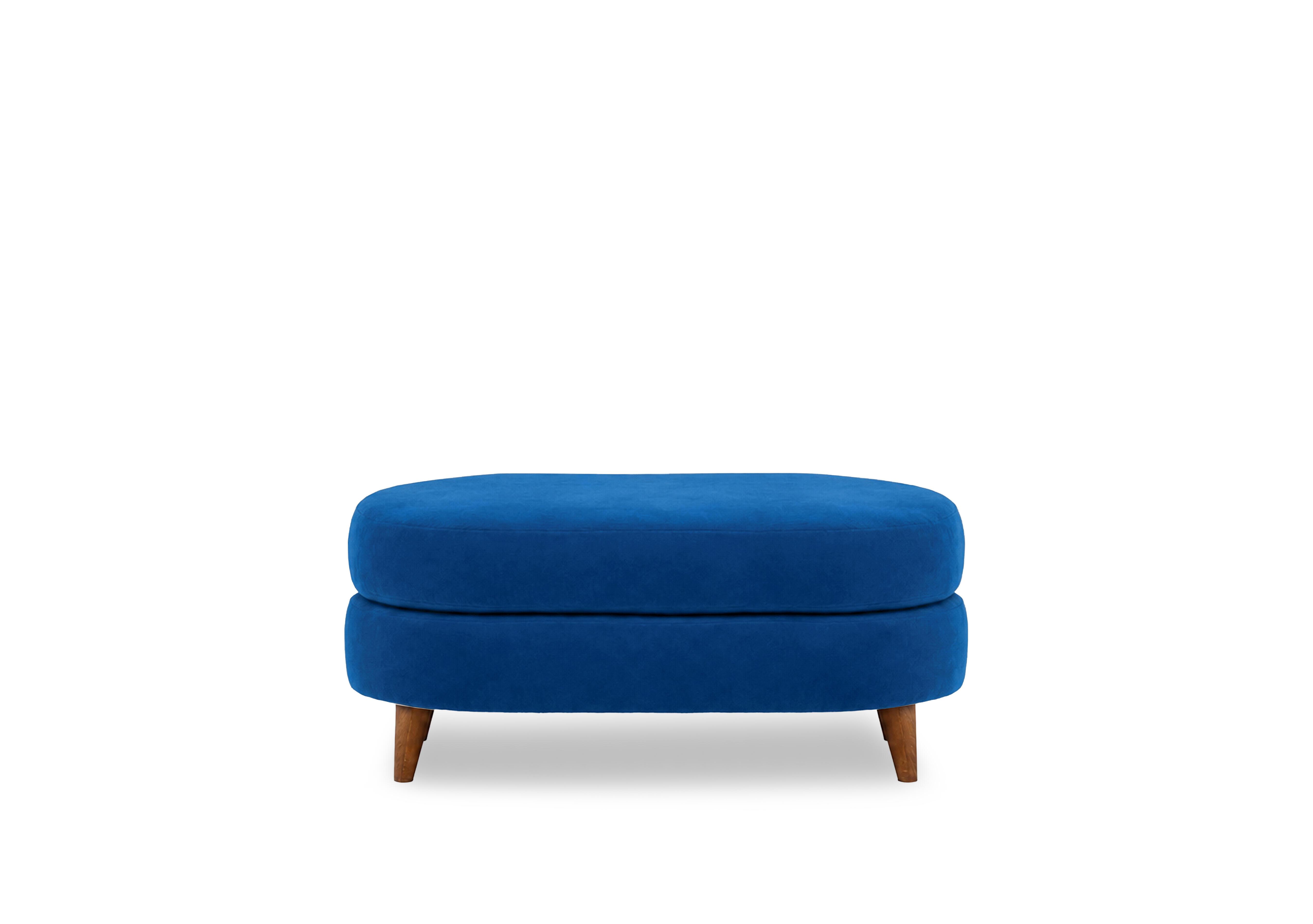 Erin Fabric Oval Footstool in Tiffany Navy Dk Ft on Furniture Village