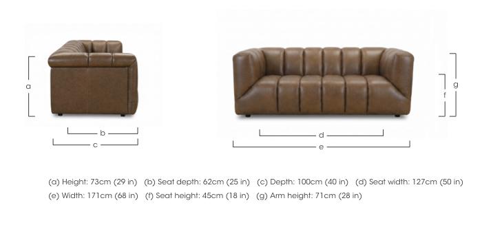 Henna 2 Seater Leather Sofa in  on Furniture Village