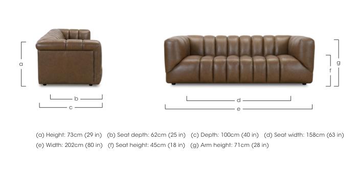 Henna 2.5 Seater Leather Sofa in  on Furniture Village