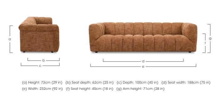 Henna 3 Seater Fabric Sofa in  on Furniture Village