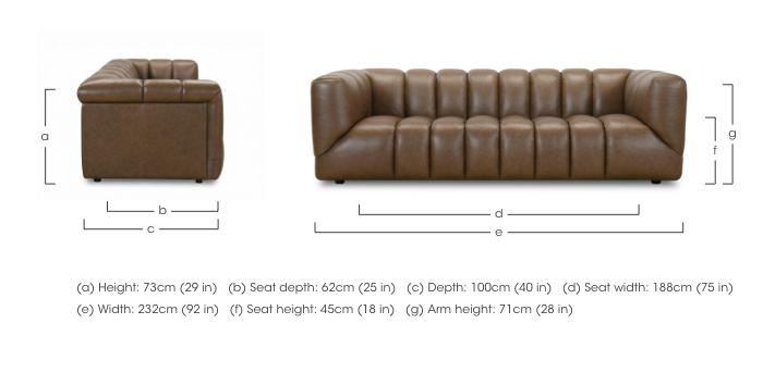 Henna 3 Seater Leather Sofa in  on Furniture Village
