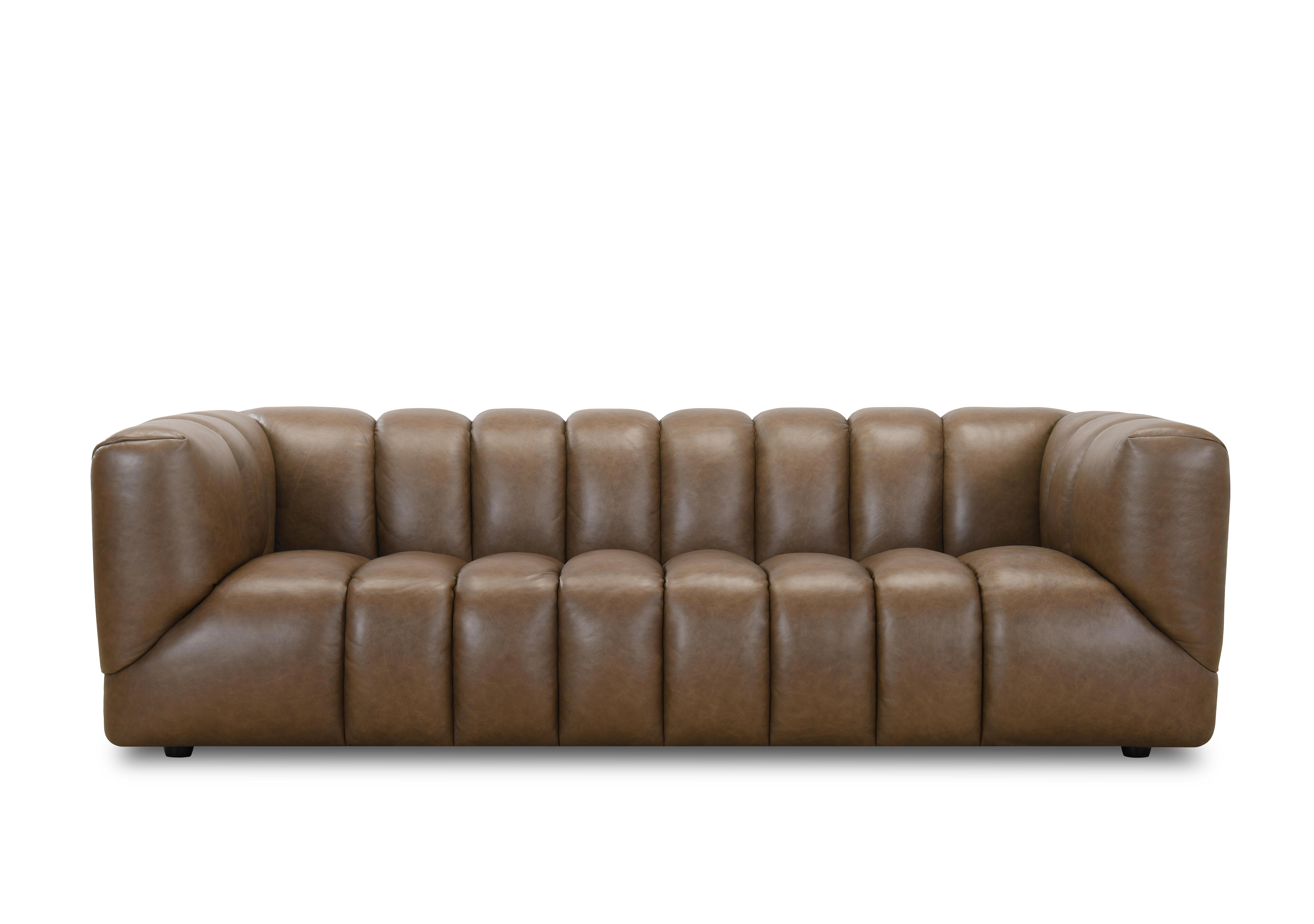 Henna 3 Seater Leather Sofa in Portobello H6313 on Furniture Village