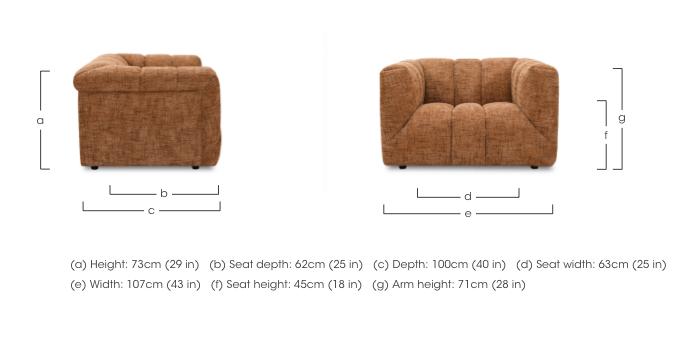 Henna Fabric Armchair in  on Furniture Village