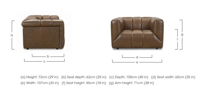 Henna Leather Armchair in  on Furniture Village
