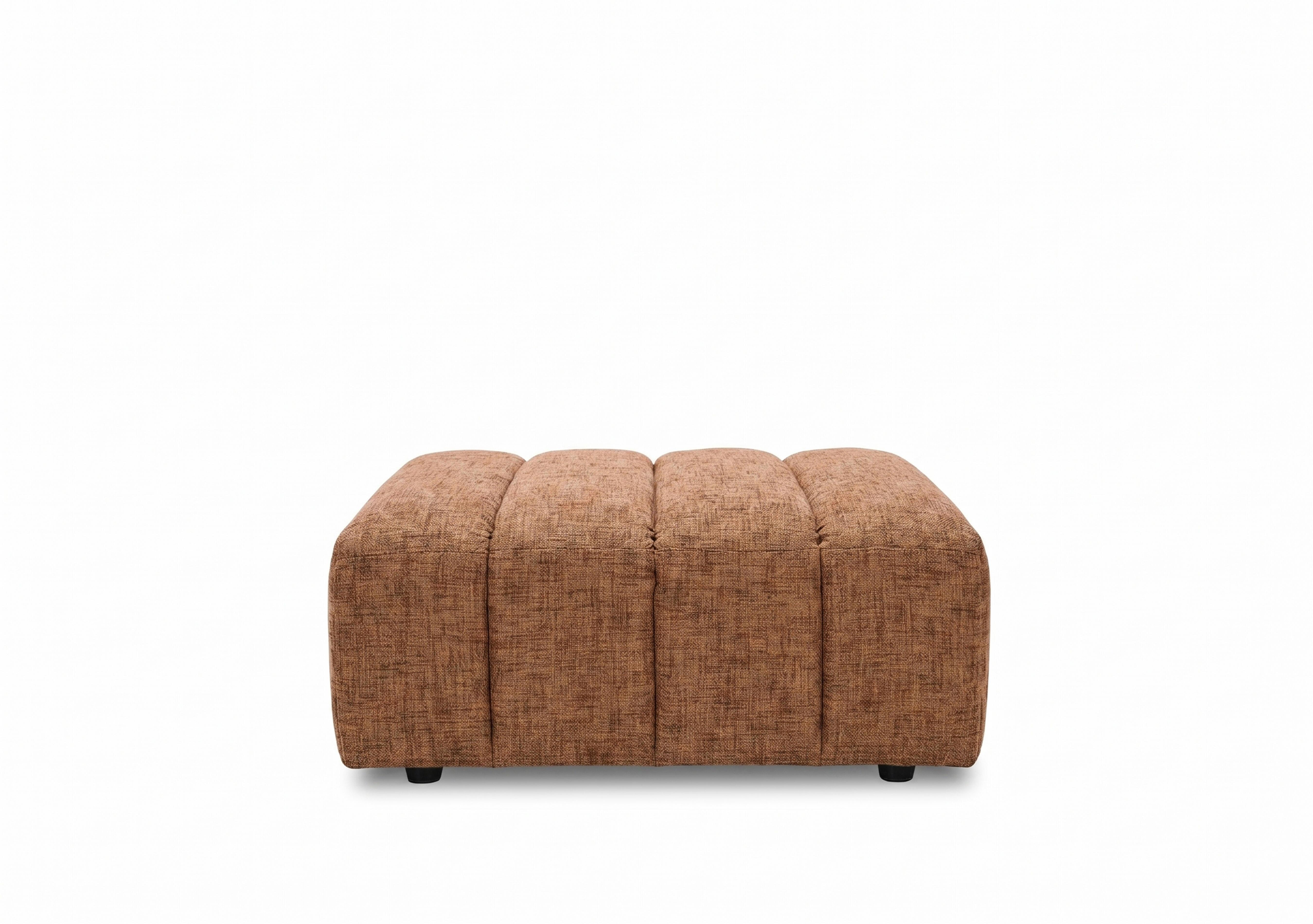Henna Rectangular Fabric Footstool in Rust Tx2902 on Furniture Village