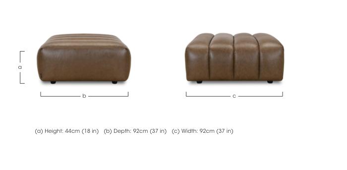Henna Rectangular Leather Footstool in  on Furniture Village
