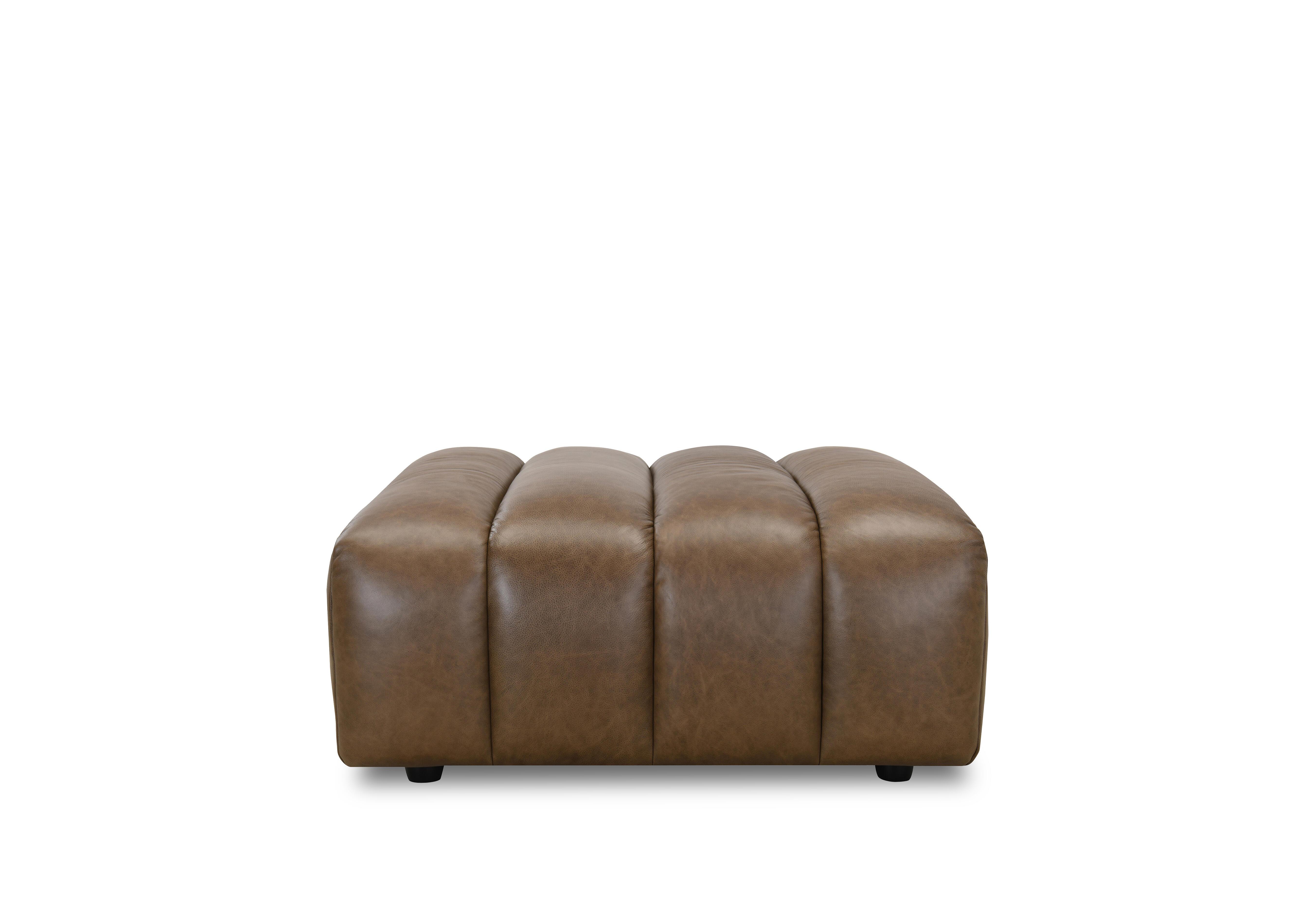 Henna Rectangular Leather Footstool in Portobello H6313 on Furniture Village