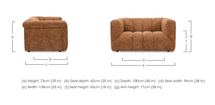 Henna Fabric Snuggler in  on Furniture Village