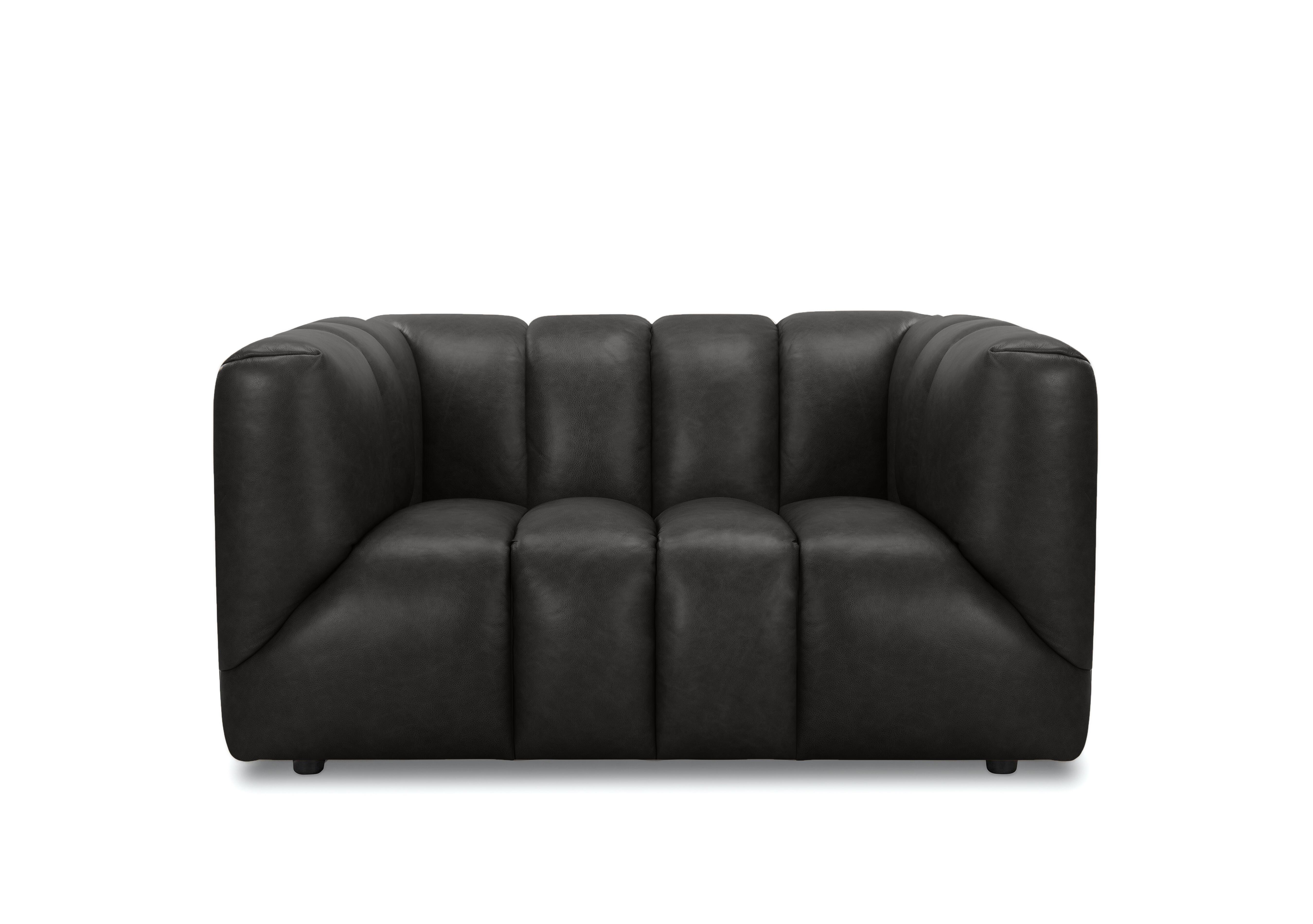 Henna Leather Snuggler in Gunmetal H6312 on Furniture Village