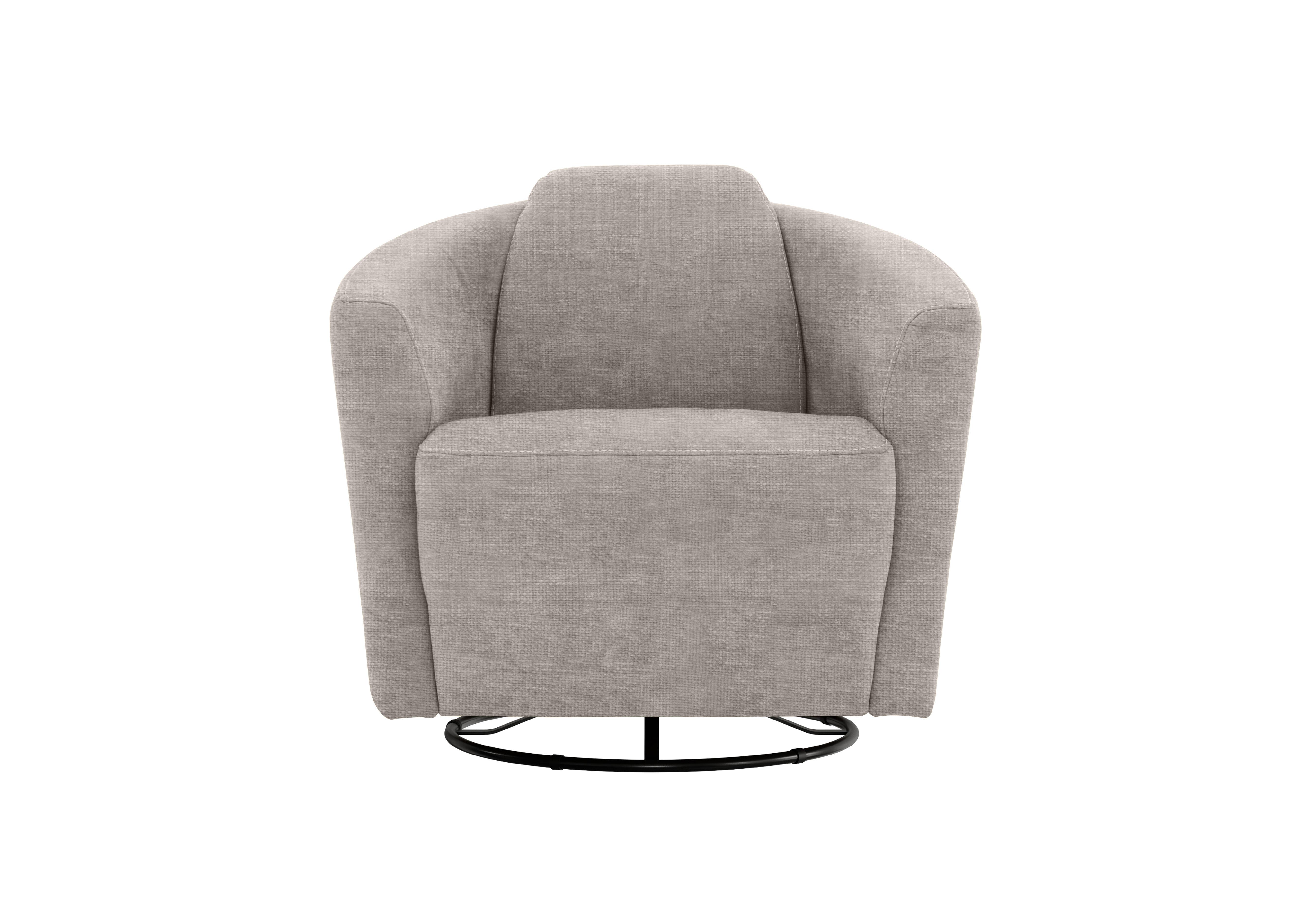 Ketty Fabric Swivel Accent Chair in Baobab Tortora 524 on Furniture Village