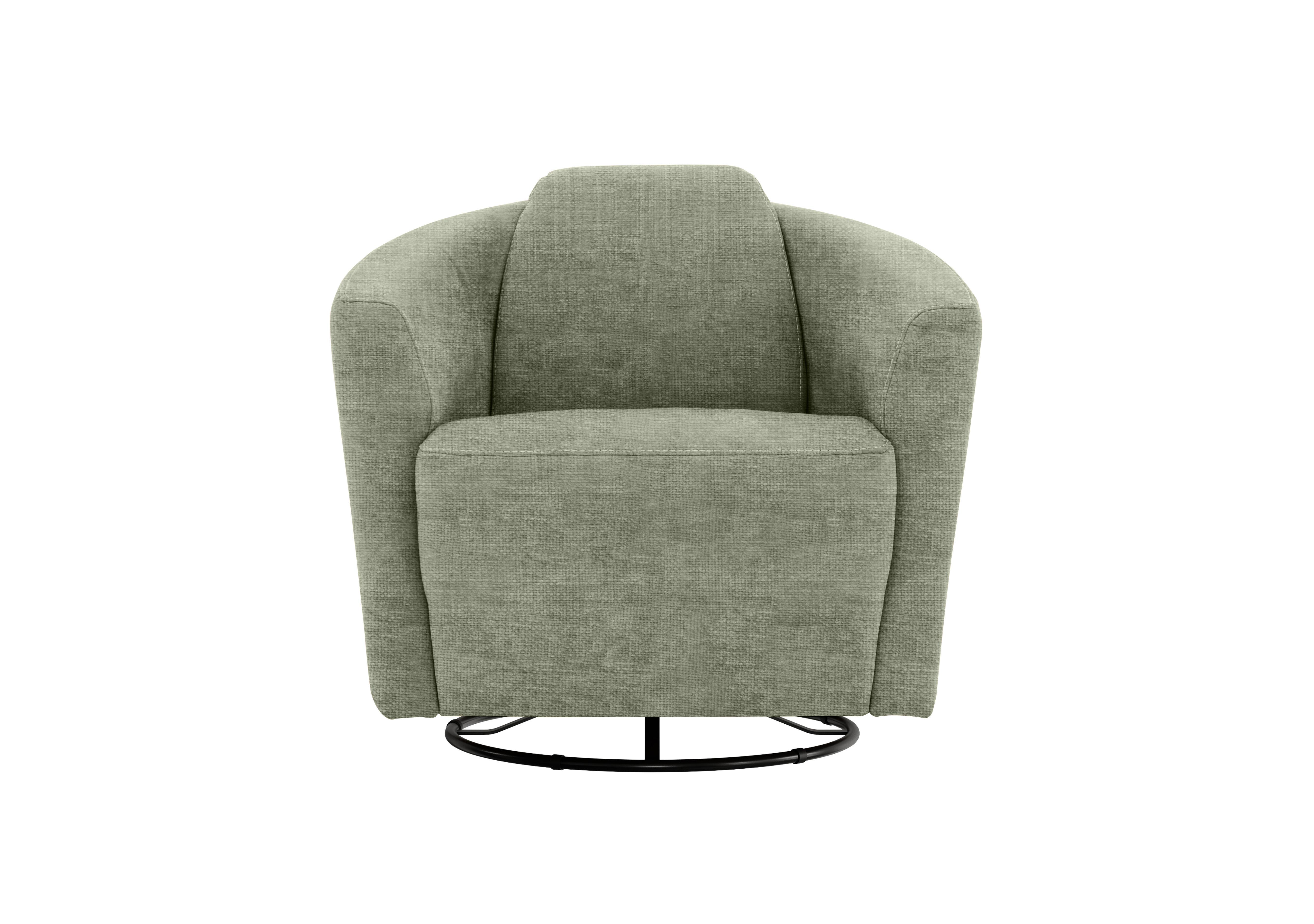 Ketty Fabric Swivel Accent Chair in Zoia Muschio 9001 on Furniture Village