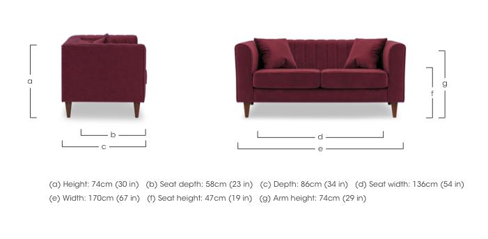 Margo 2 Seater Fabric Sofa in  on Furniture Village
