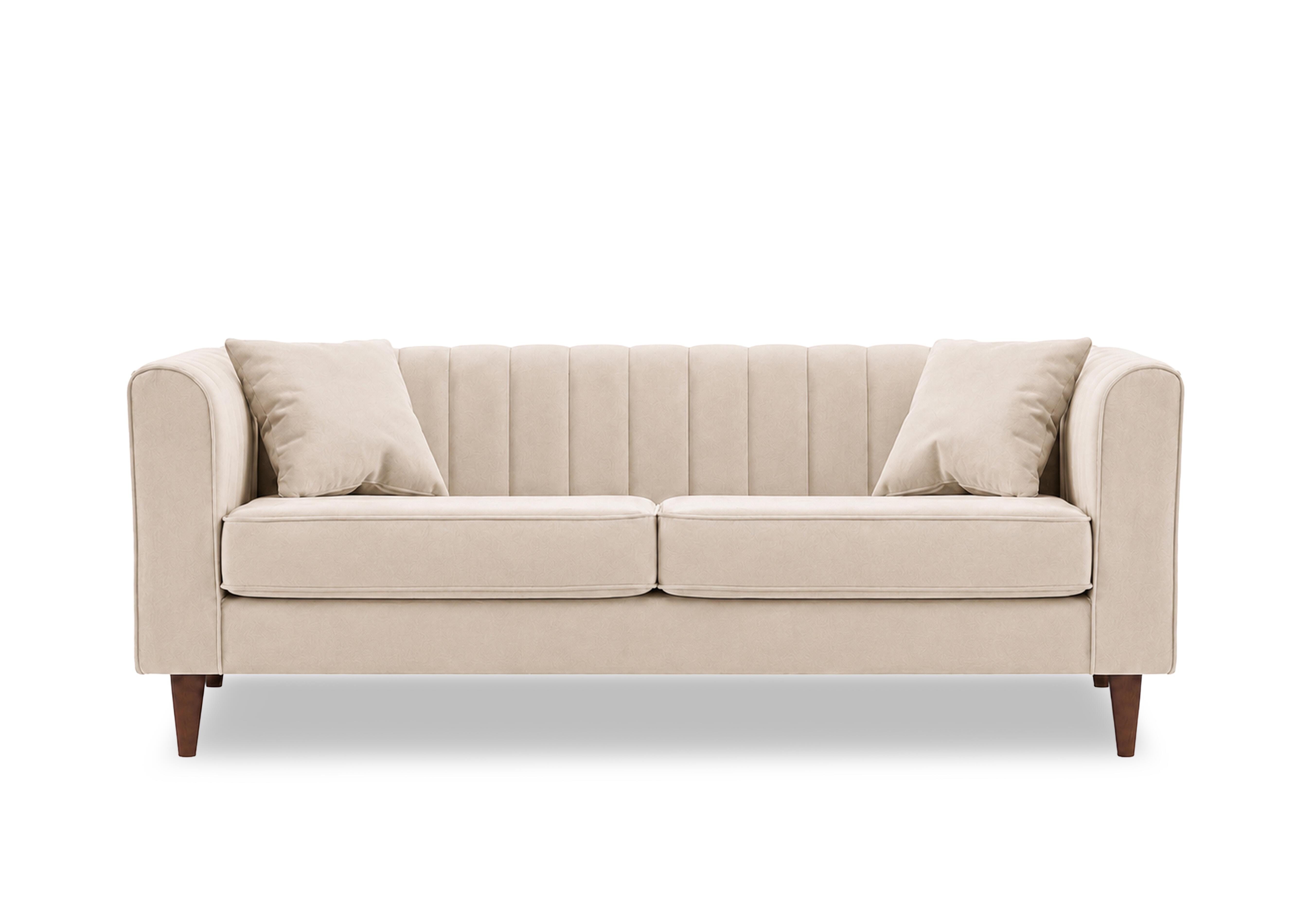 Margo 3 Seater Fabric Sofa in Tiffany Beige Dk Ft on Furniture Village
