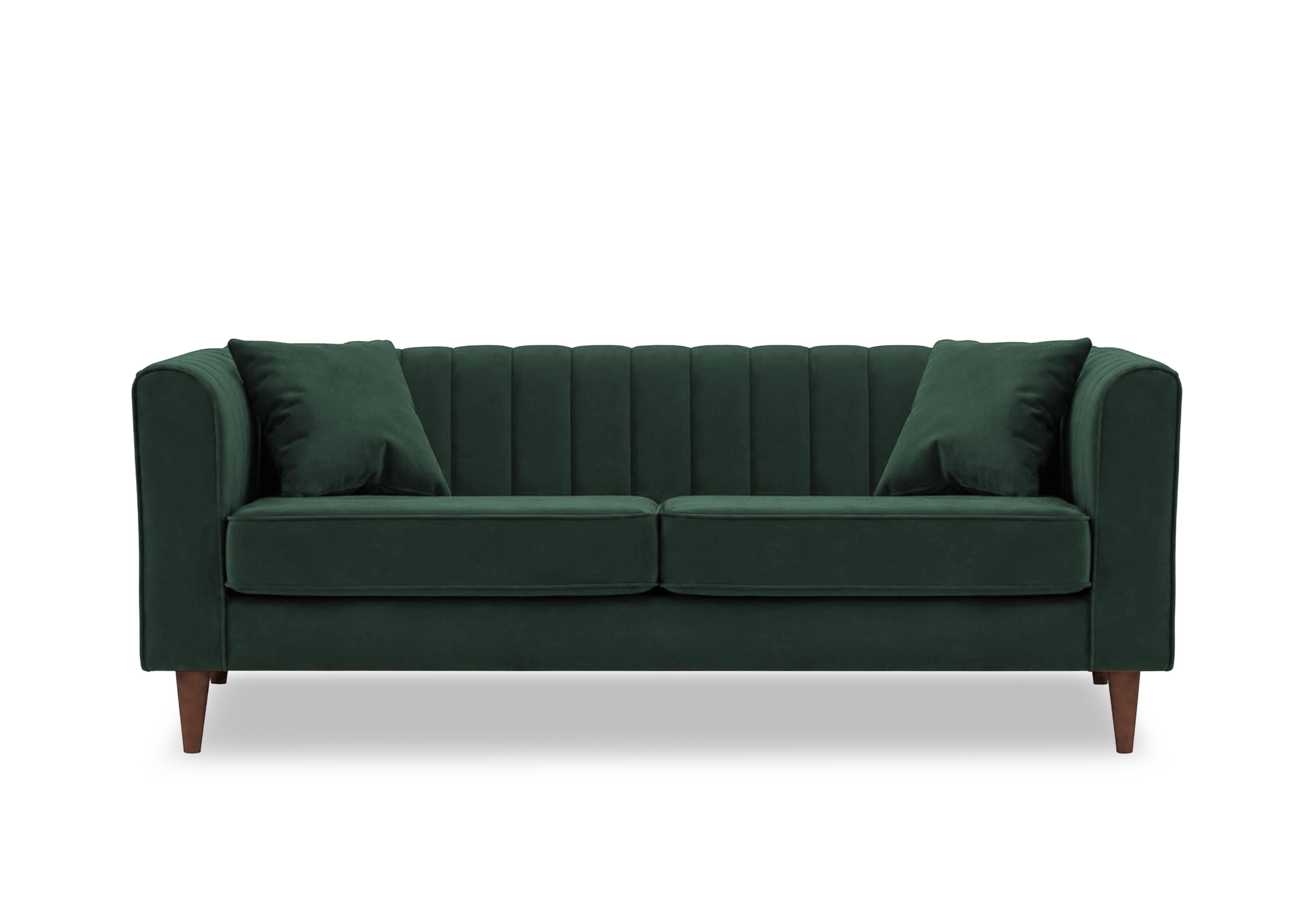 Margo 3 Seater Fabric Sofa in Tiffany Jungle Green Dk Ft on Furniture Village