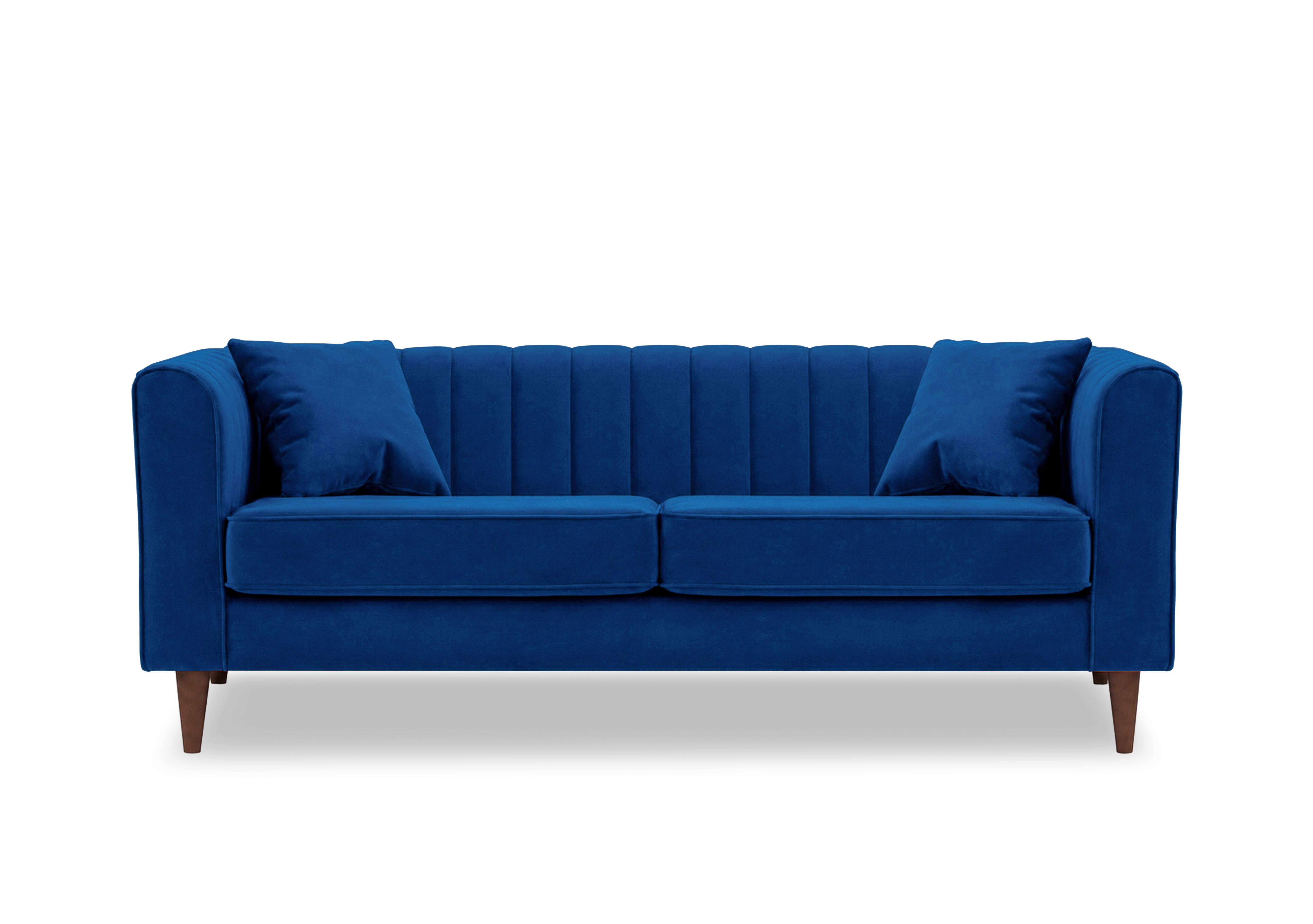 Margo 3 Seater Fabric Sofa in Tiffany Navy Dk Ft on Furniture Village