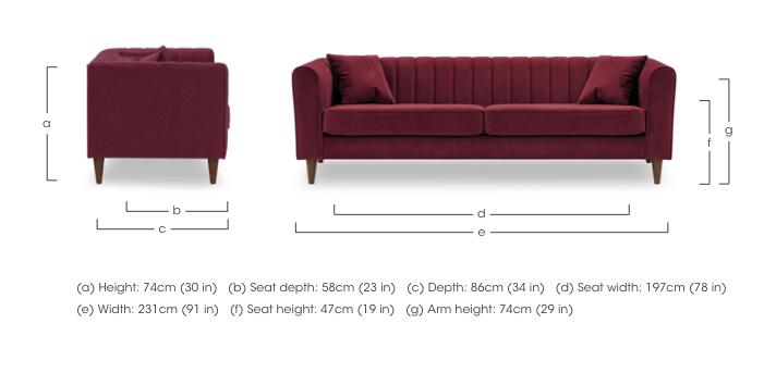 Margo 4 Seater Fabric Sofa in  on Furniture Village