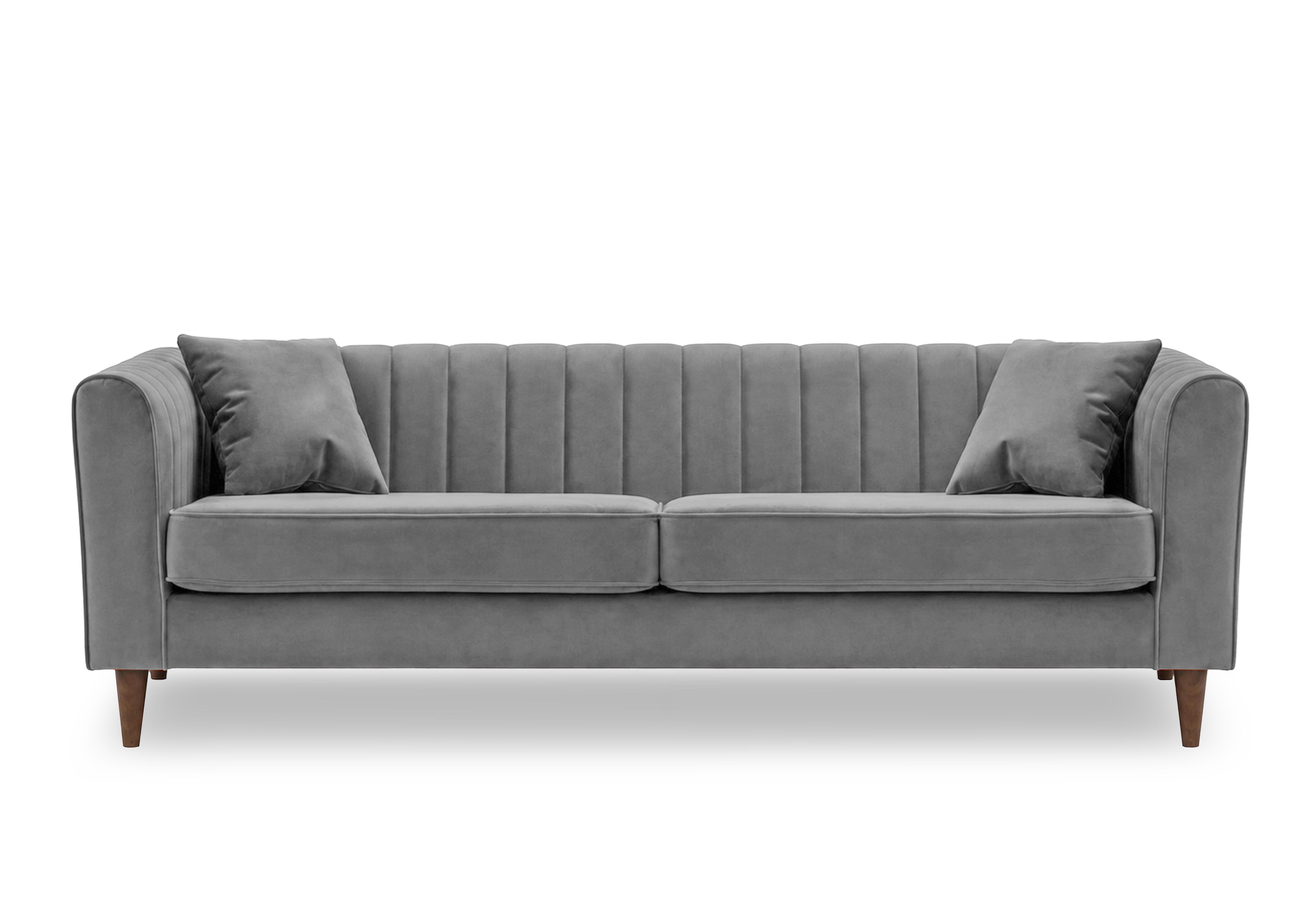 Margo 4 Seater Fabric Sofa in Tiffany Grey Dk Ft on Furniture Village