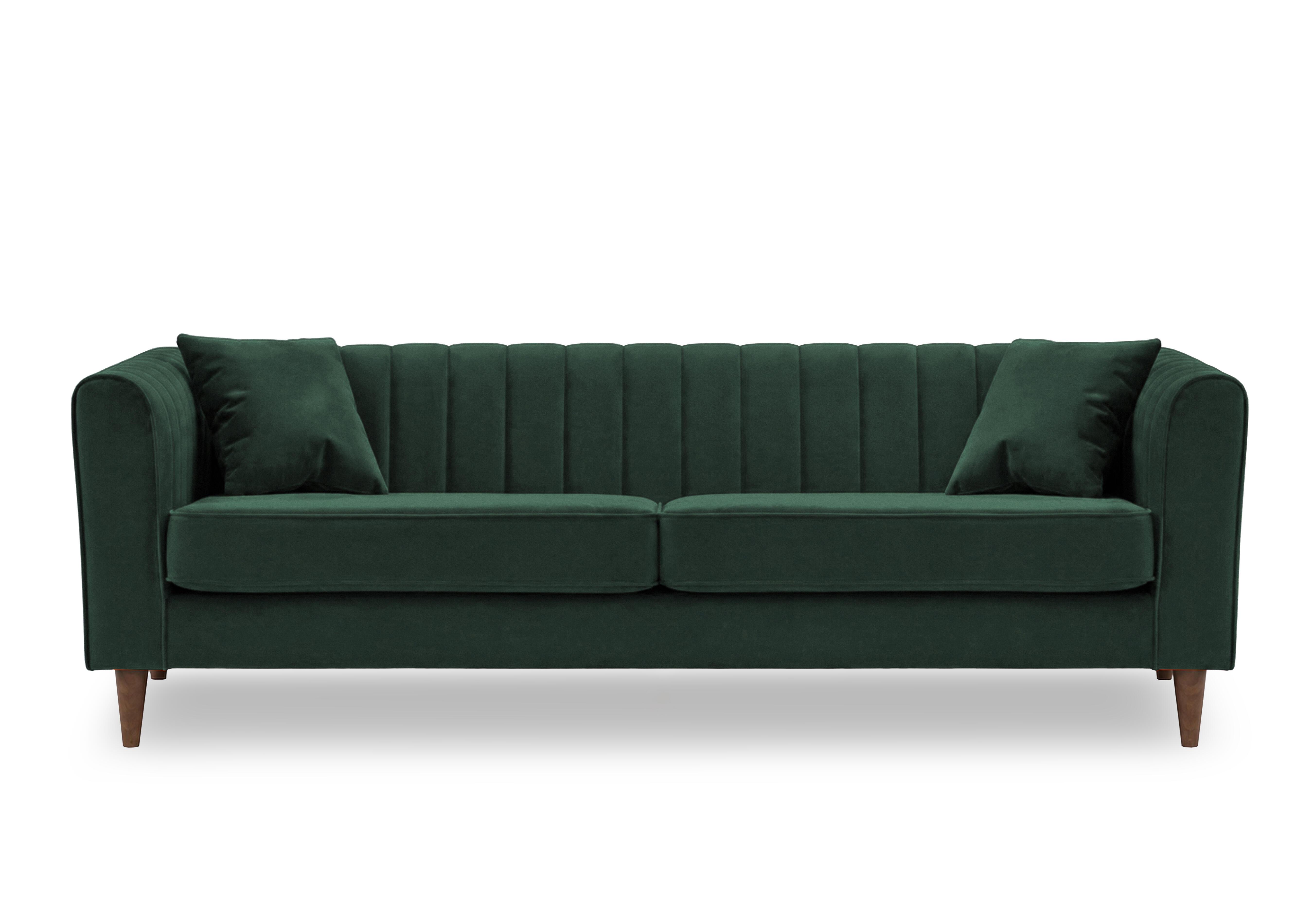Margo 4 Seater Fabric Sofa in Tiffany Jungle Green Dk Ft on Furniture Village