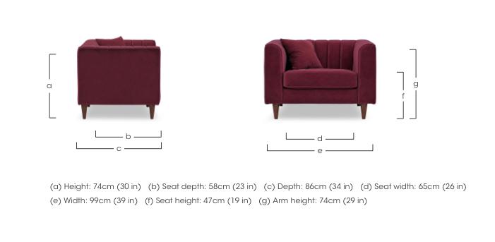 Margo Fabric Armchair in  on Furniture Village