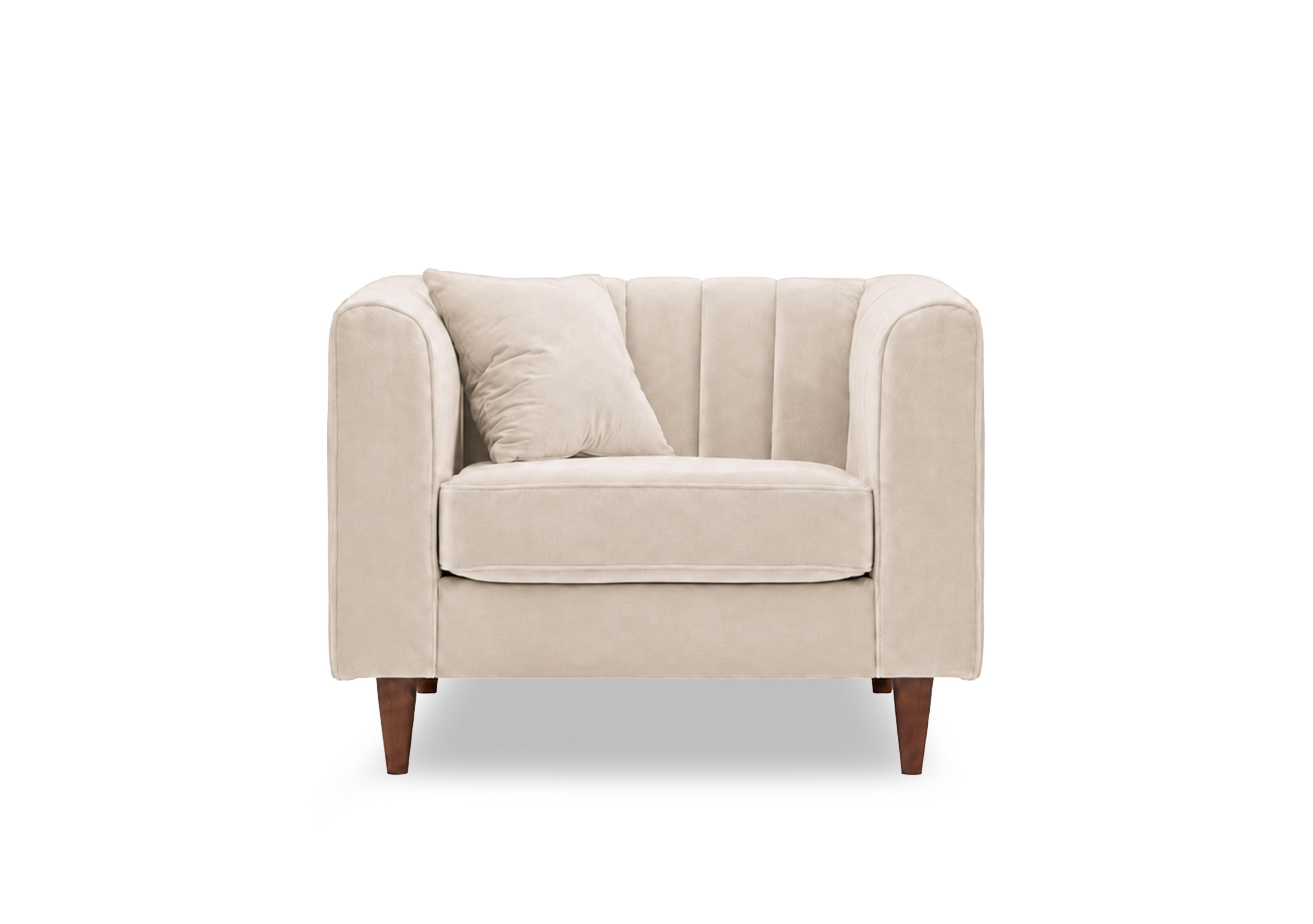 Margo Fabric Armchair in Tiffany Beige Dk Ft on Furniture Village
