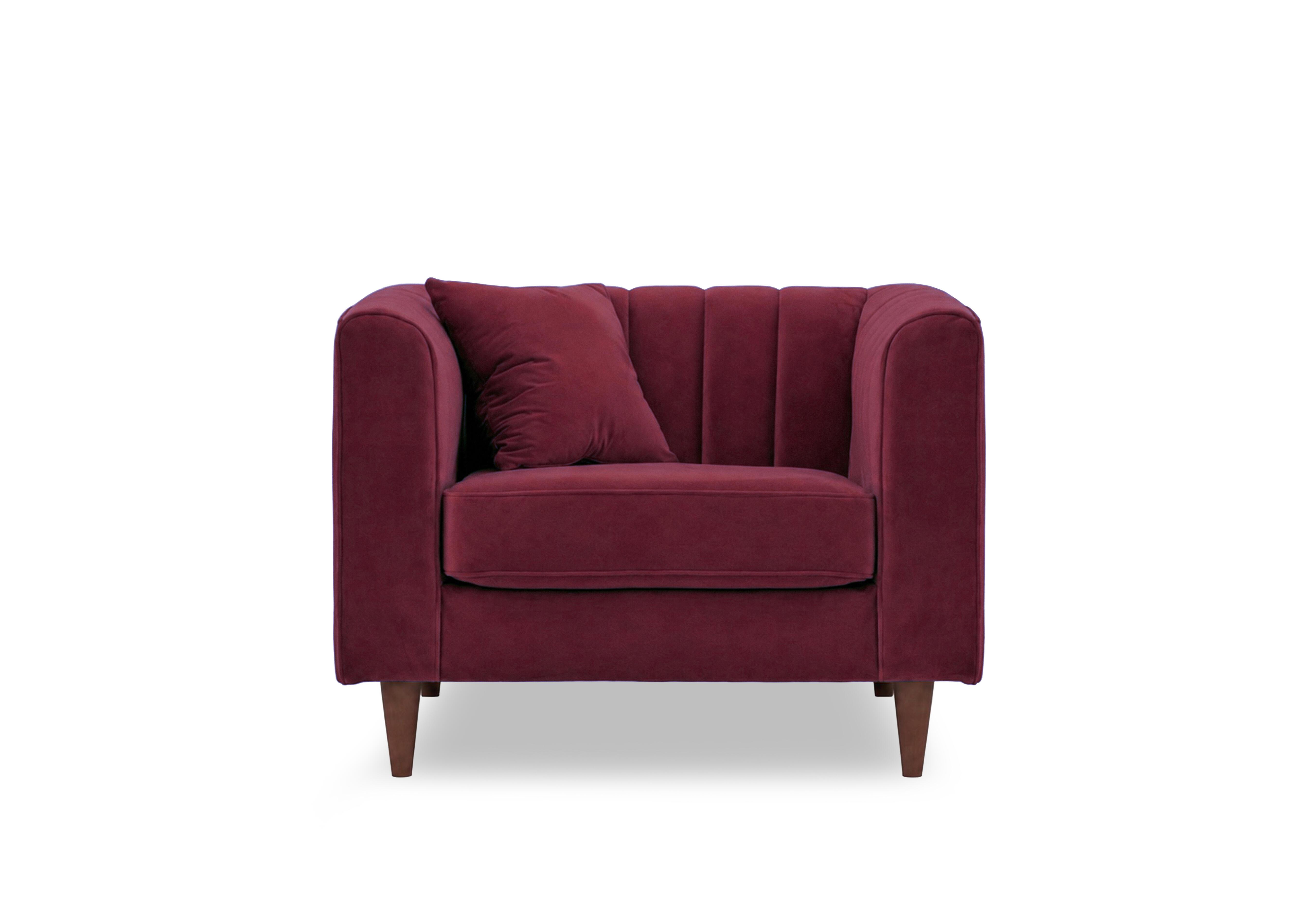 Margo Fabric Armchair in Tiffany Chianti Dk Ft on Furniture Village
