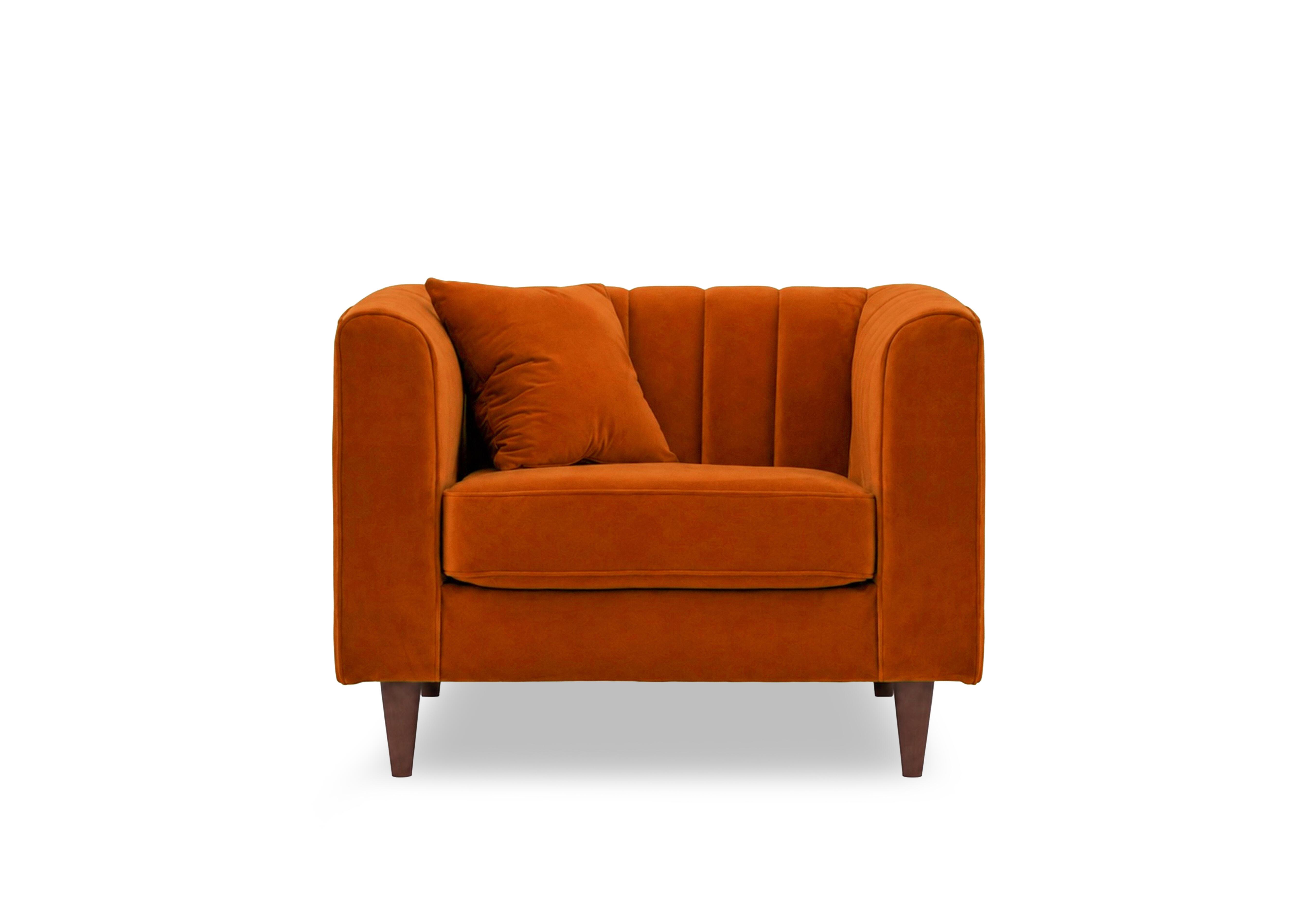 Margo Fabric Armchair in Tiffany Rust Dk Ft on Furniture Village
