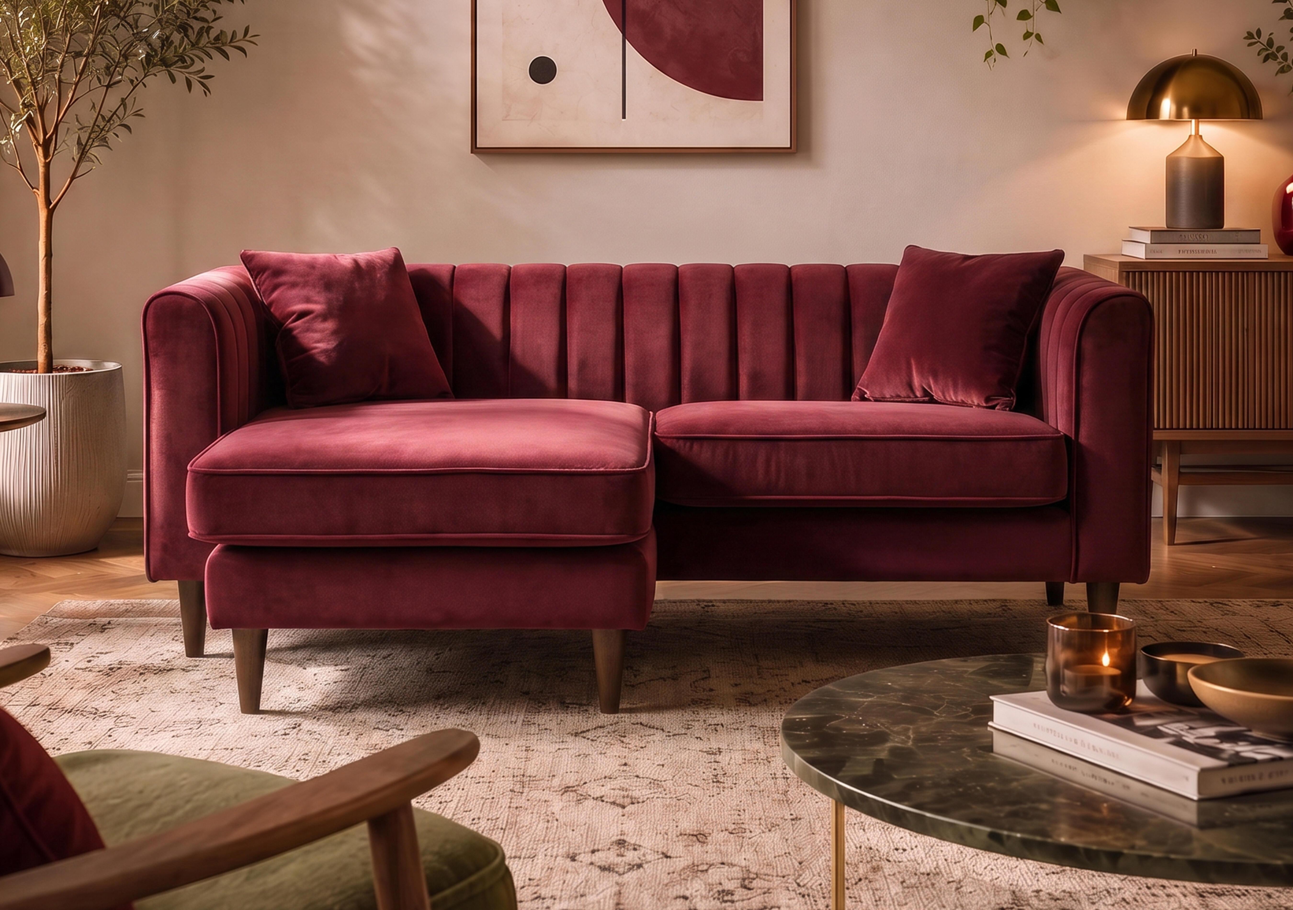 Margo 3 Seater Sofa Fabric with Reversible Chaise End in  on Furniture Village