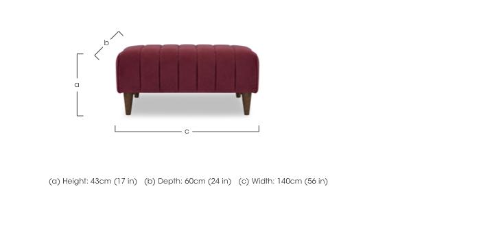 Margo Fabric Bench Footstool in  on Furniture Village