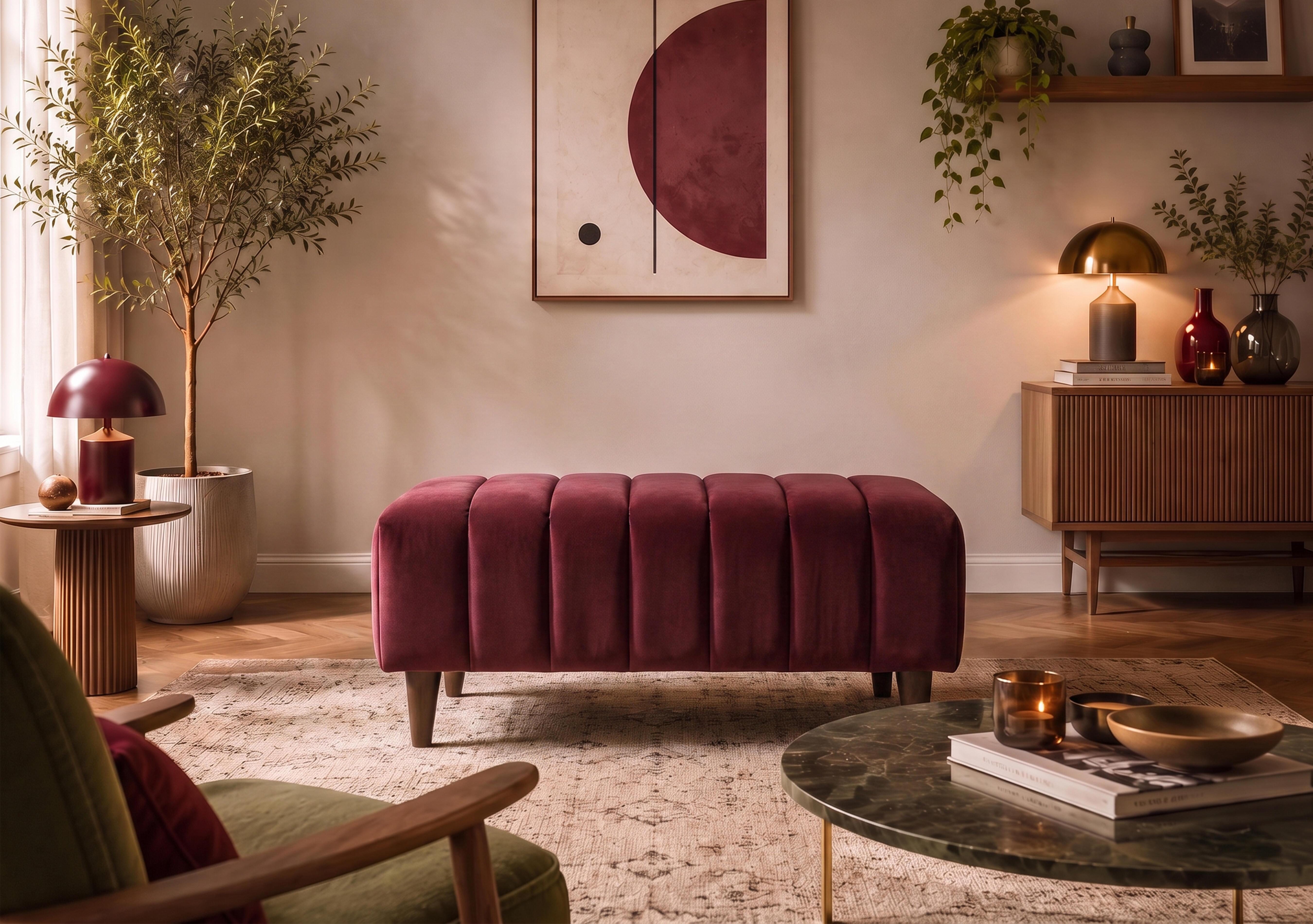 Margo Fabric Bench Footstool in  on Furniture Village