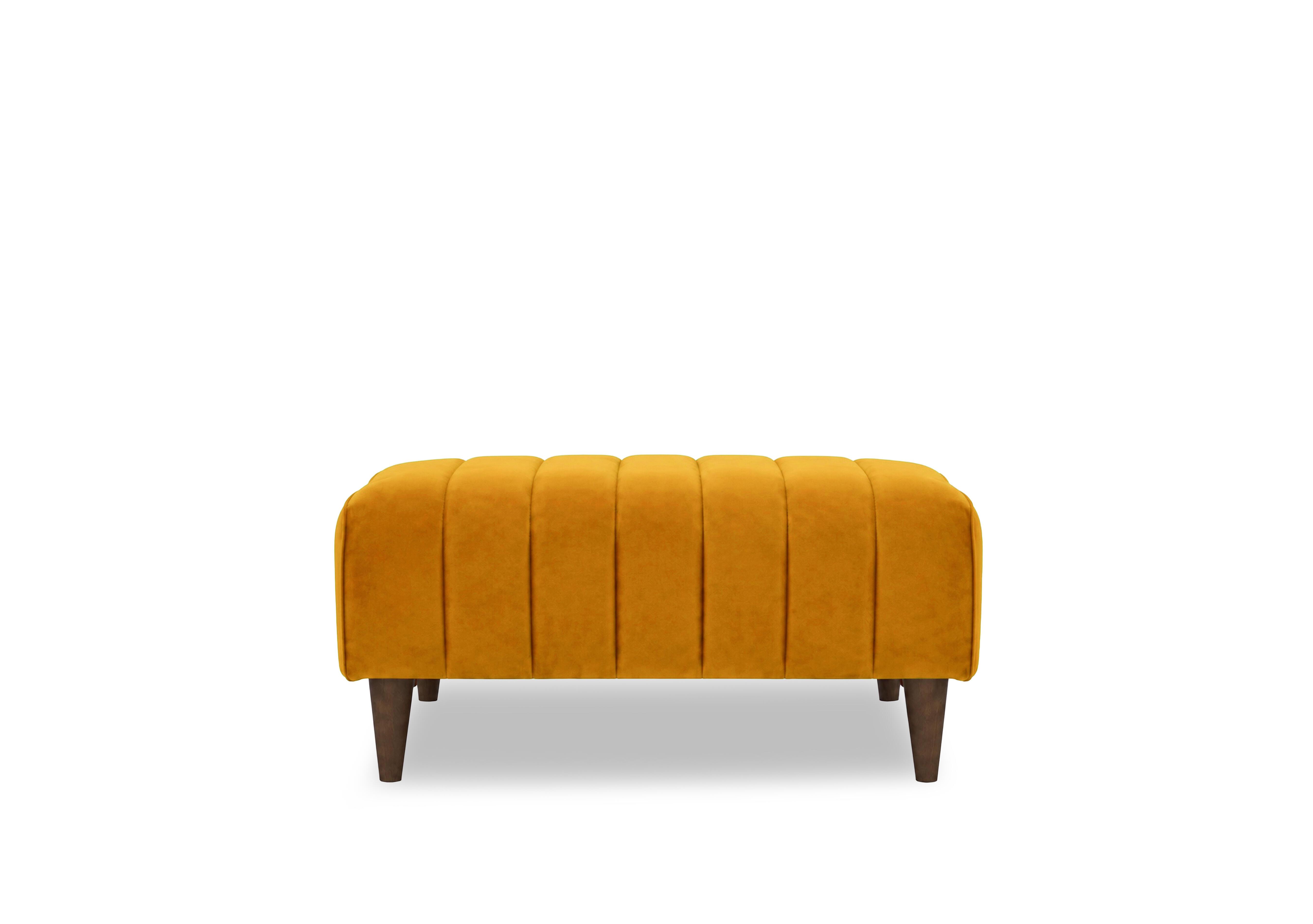 Margo Fabric Bench Footstool in Tiffany Mustard Dk Ft on Furniture Village