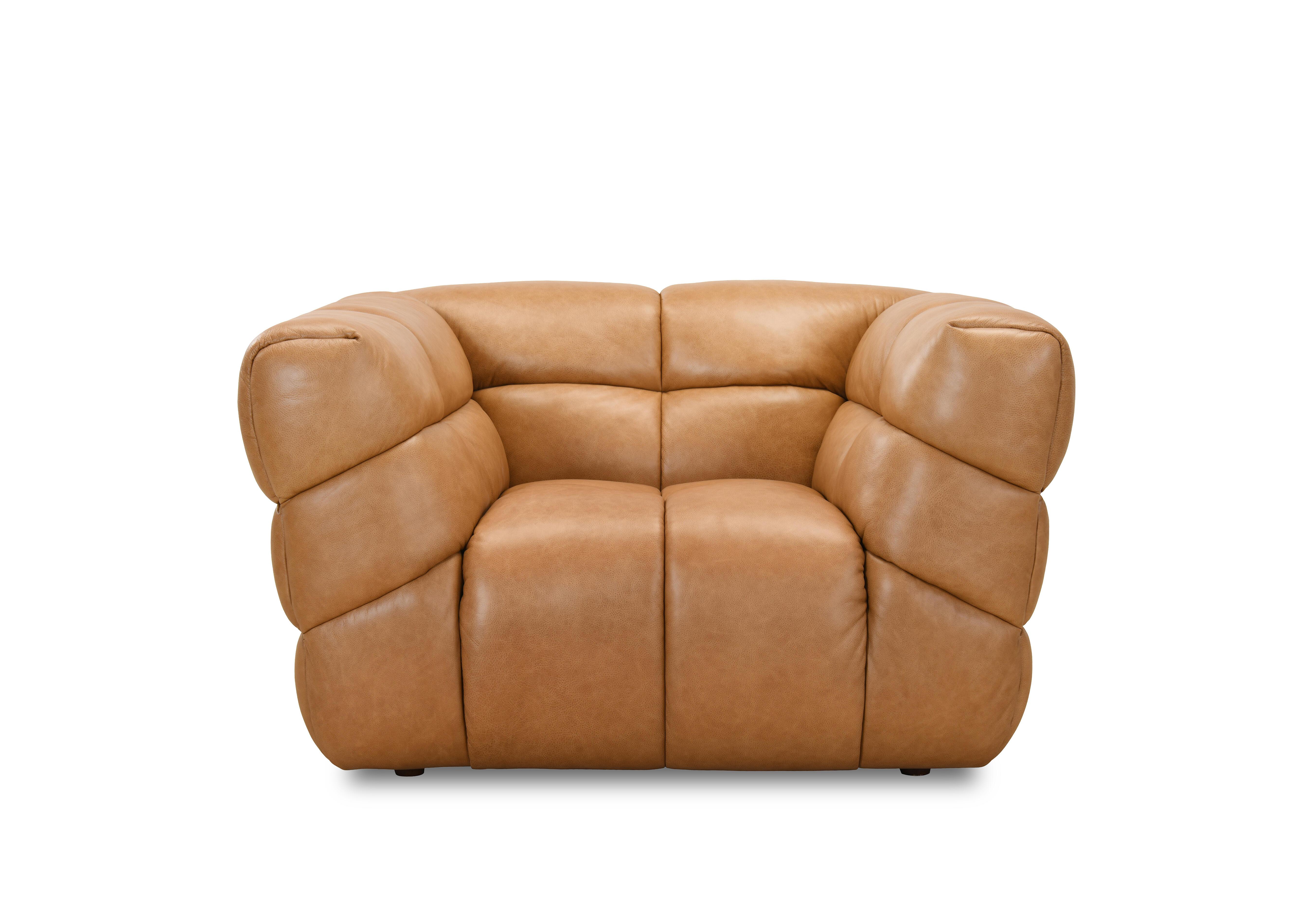 Mellow Leather Armchair in Toffee H6311 on Furniture Village