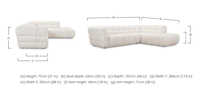 Mellow Fabric Chaise End Corner Sofa in  on Furniture Village