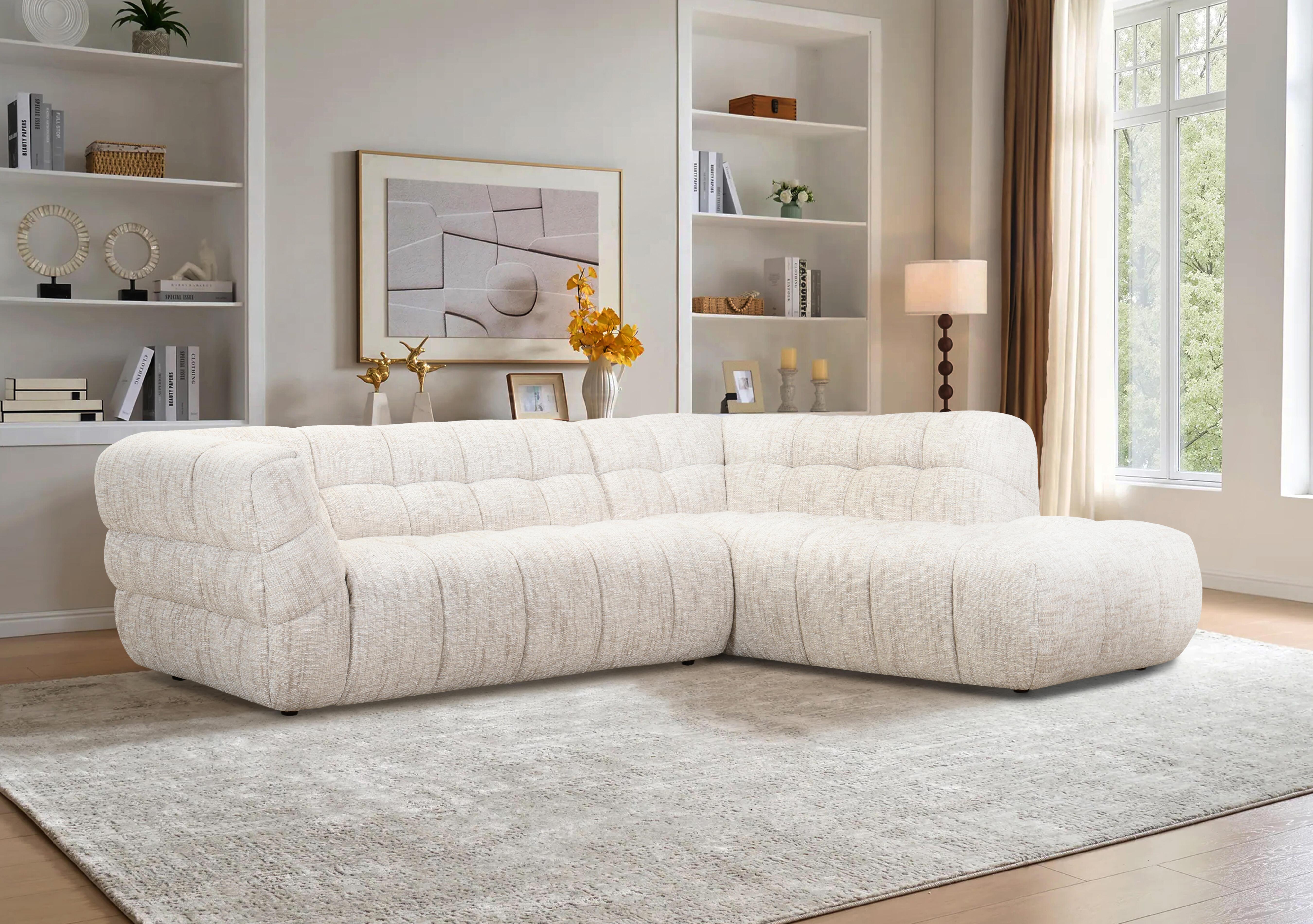 Mellow Fabric Chaise End Corner Sofa in  on Furniture Village