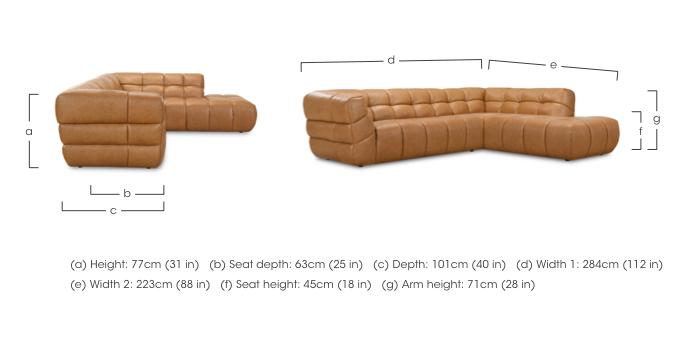 Mellow Leather Chaise End Corner Sofa in  on Furniture Village