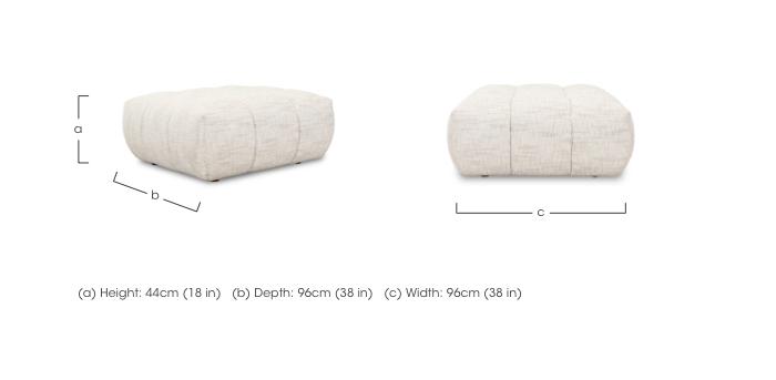Mellow Fabric Footstool in  on Furniture Village