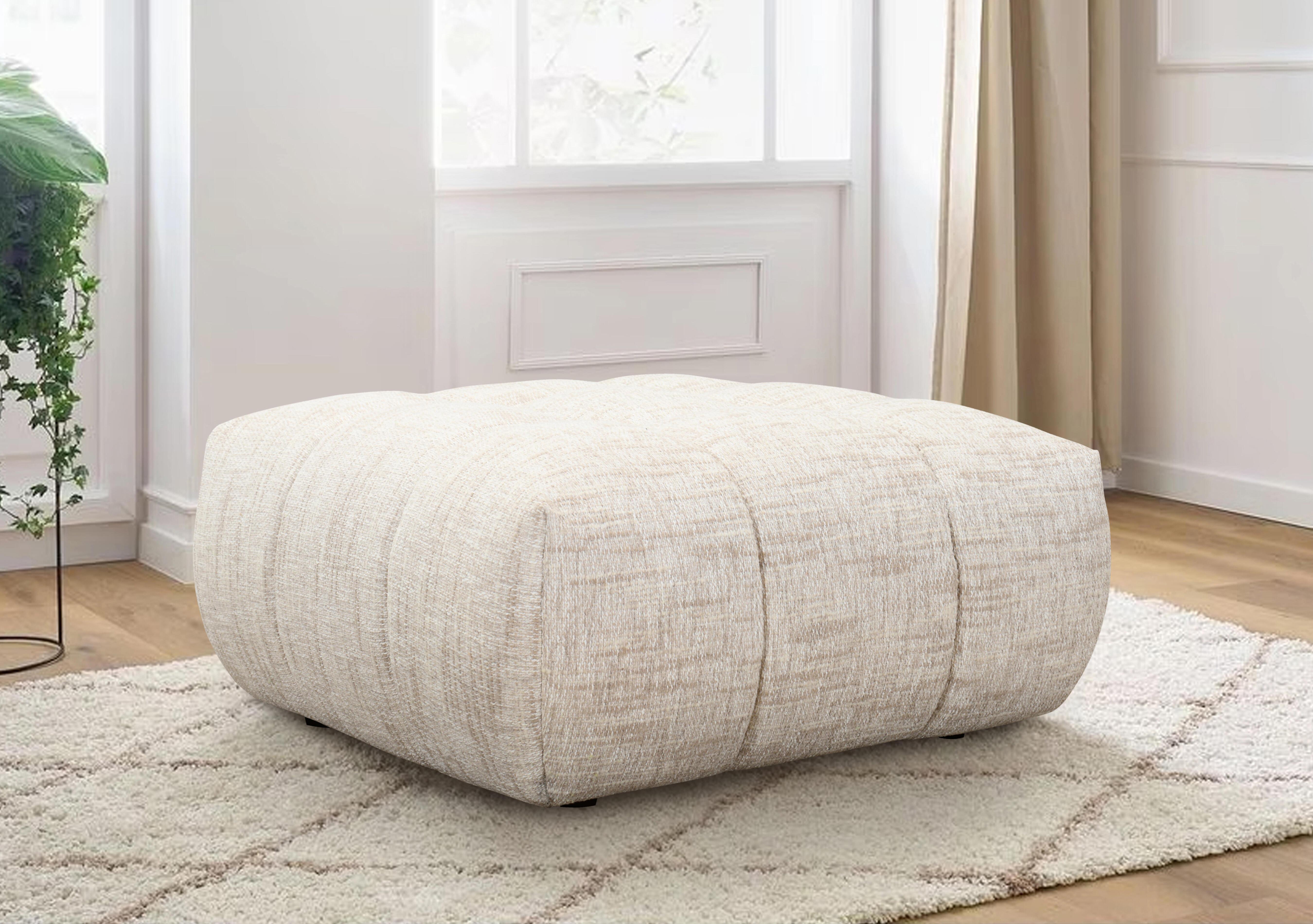 Mellow Fabric Footstool in  on Furniture Village
