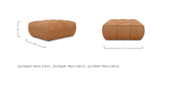 Mellow Leather Footstool in  on Furniture Village