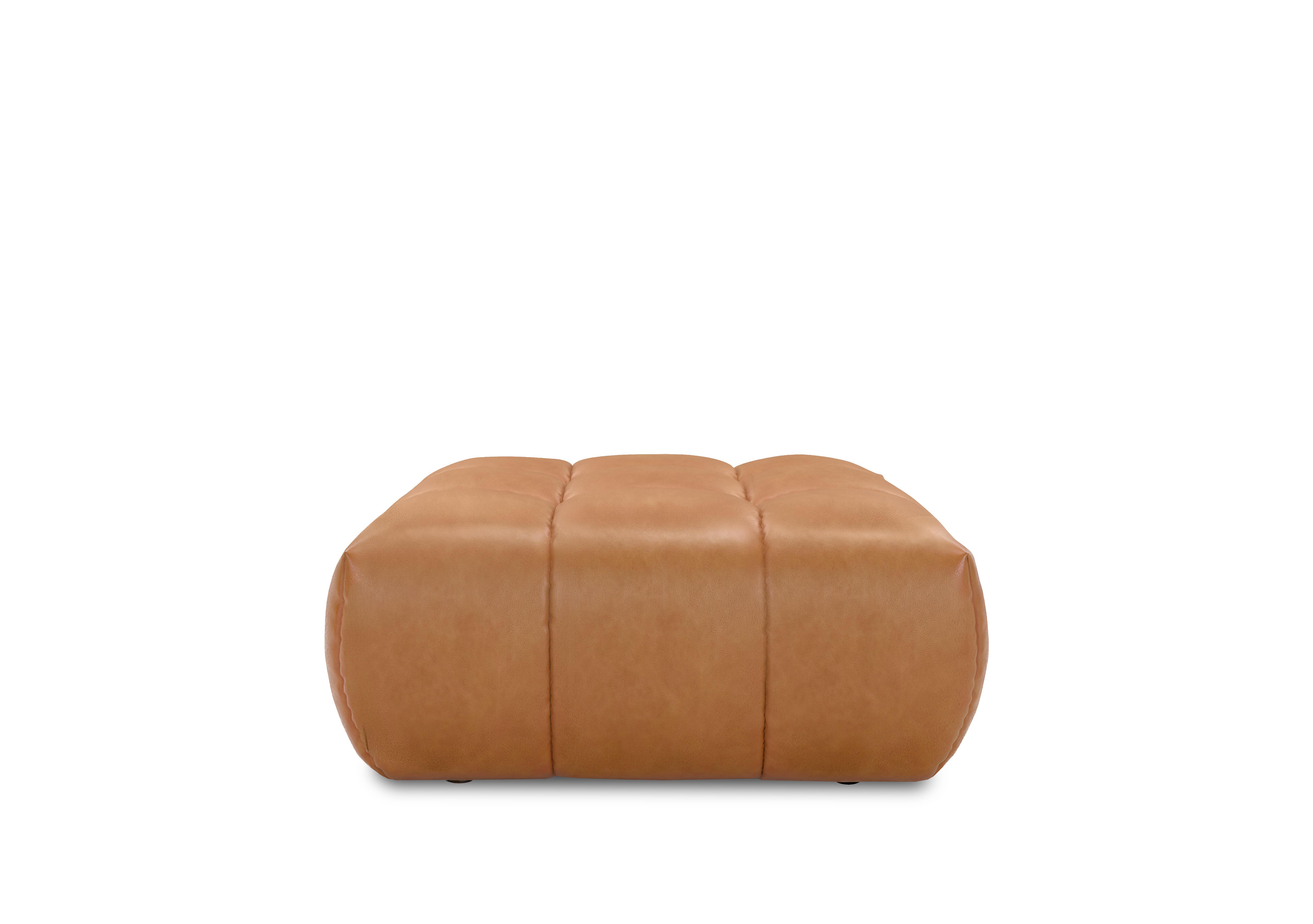Mellow Leather Footstool in Toffee H6311 on Furniture Village