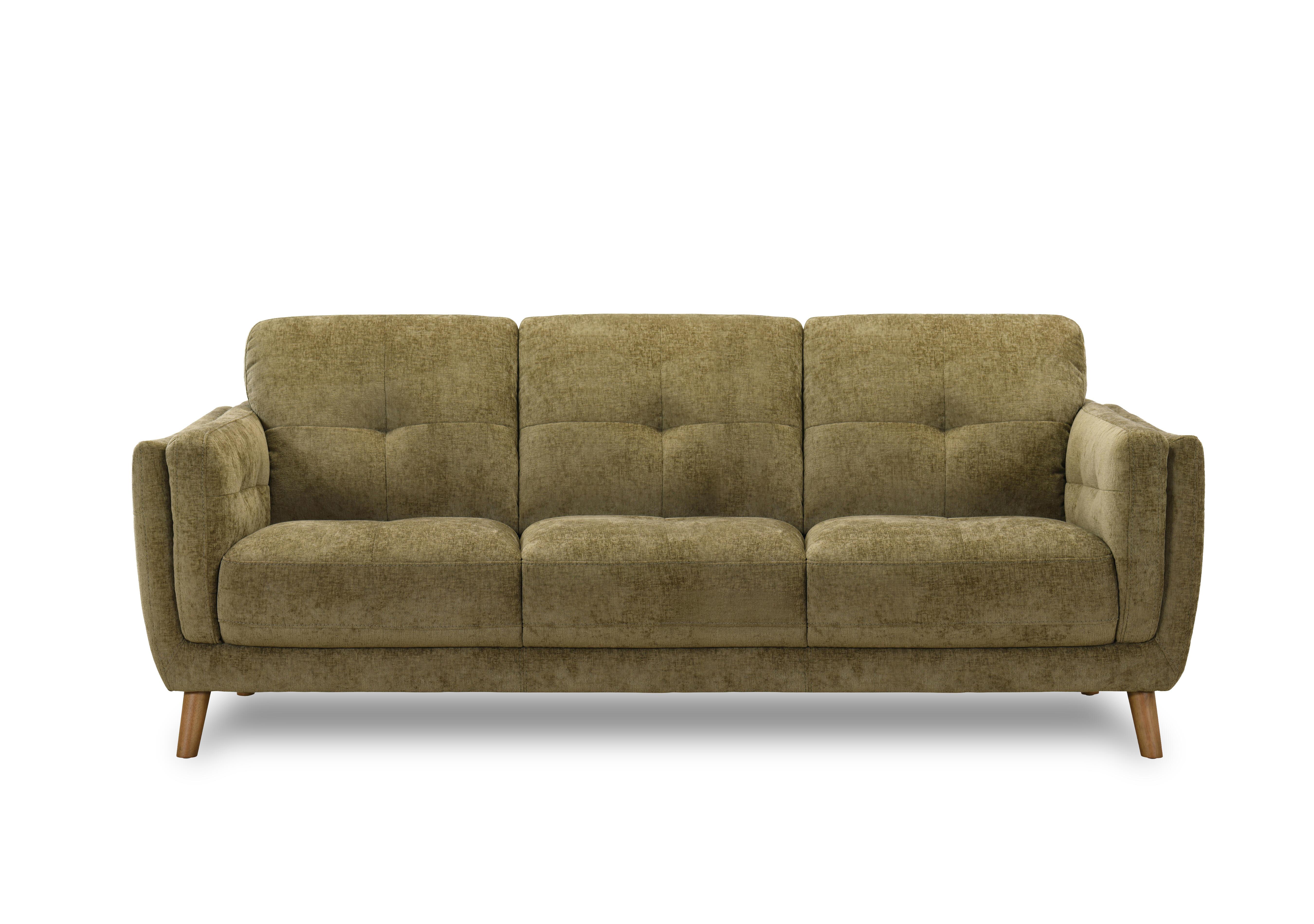 Soren 3 Seater 3 Cushion Fabric Sofa in Moss Tx2702 on Furniture Village