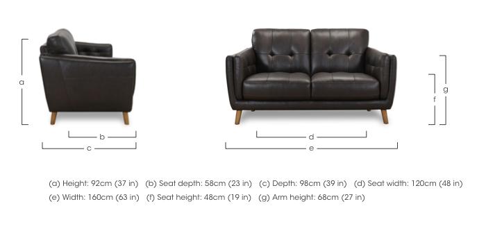 Soren 2 Seater Leather Sofa in  on Furniture Village