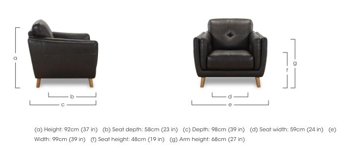 Soren Leather Armchair in  on Furniture Village