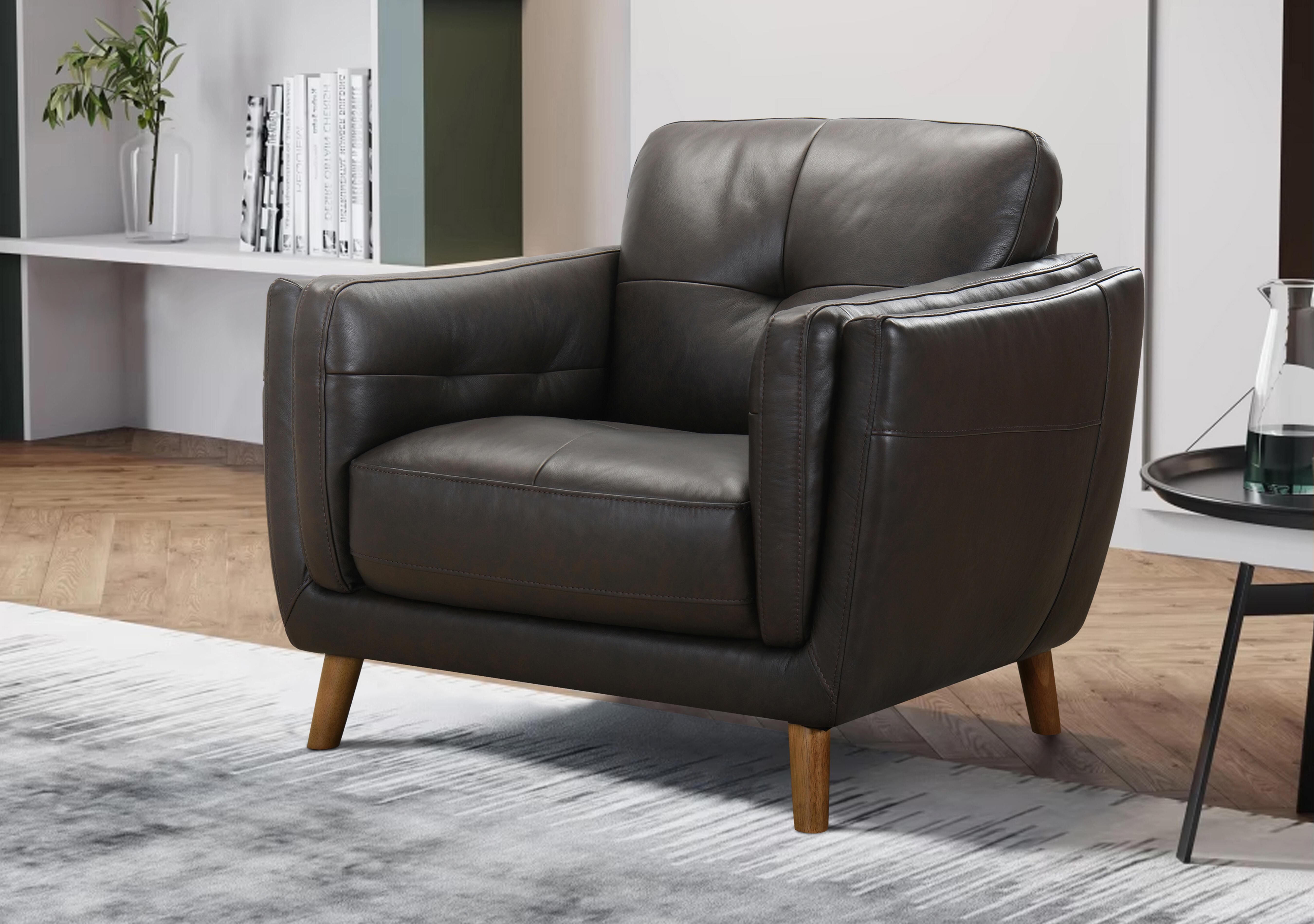 Soren Leather Armchair in  on Furniture Village