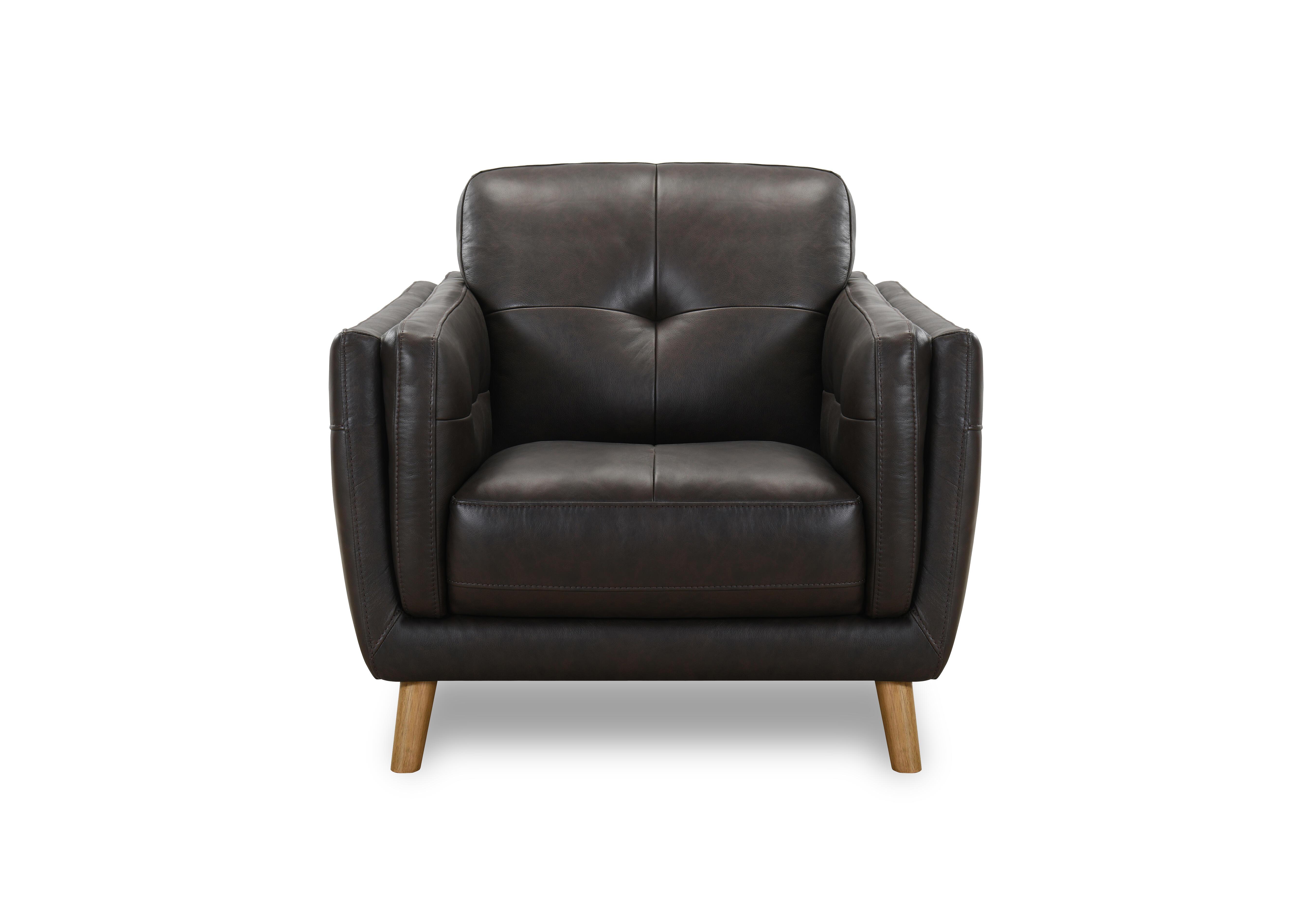 Soren Leather Armchair in Americano H6314 on Furniture Village