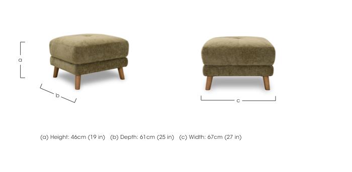 Soren Rectangular Fabric Footstool in  on Furniture Village