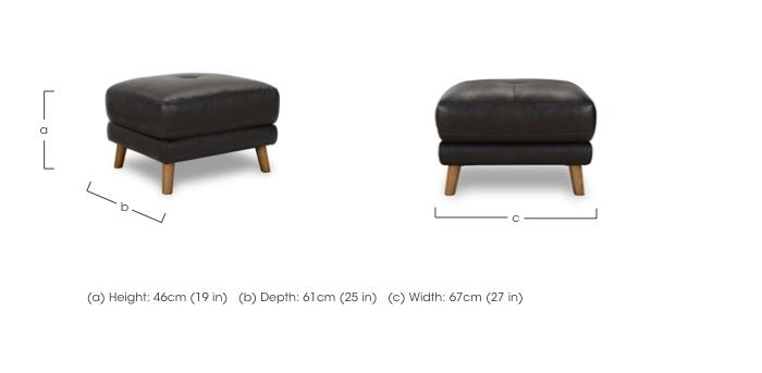 Soren Rectangular Leather Footstool in  on Furniture Village