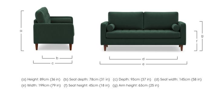 Sullivan 3 Seater Fabric Sofa in  on Furniture Village