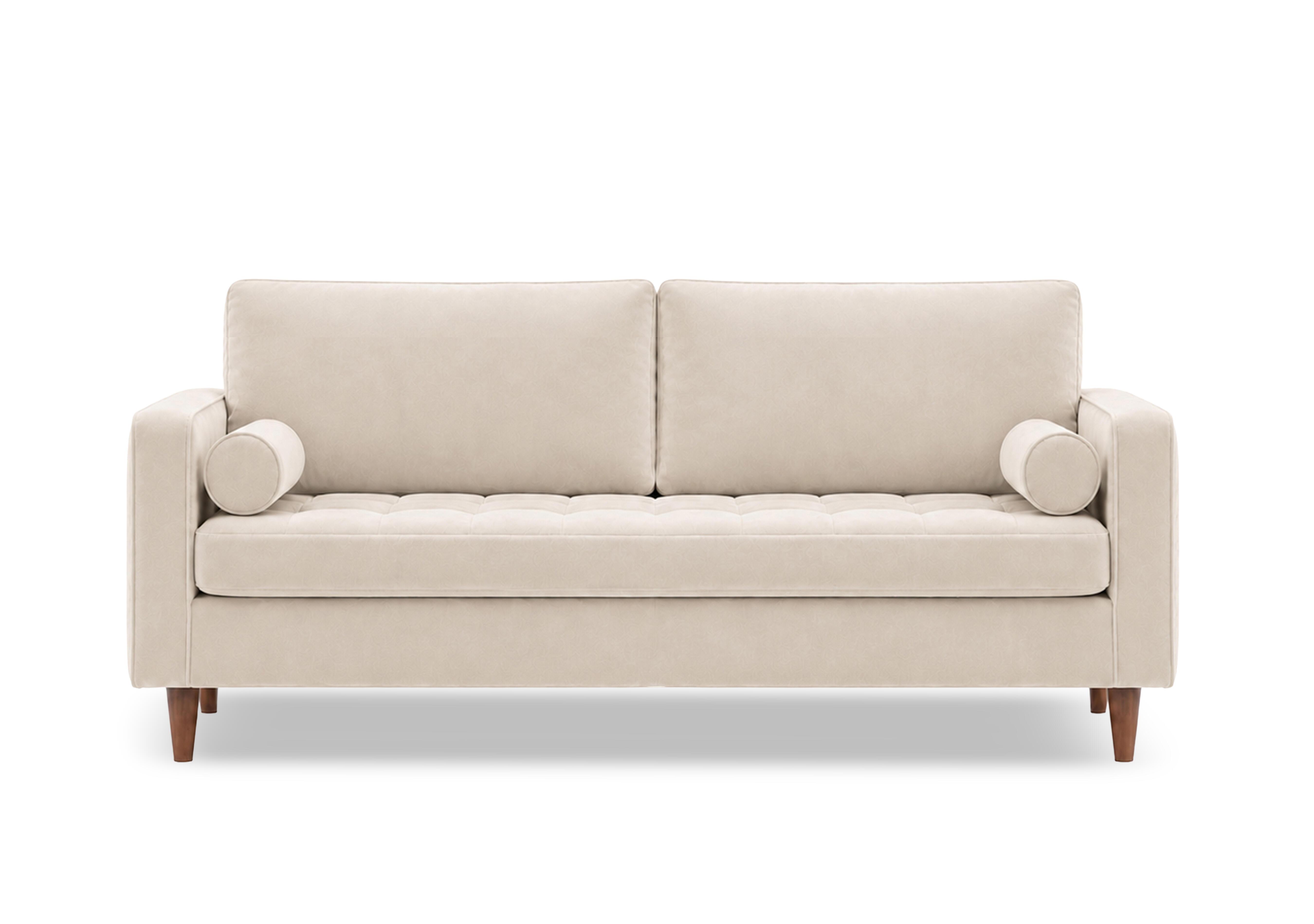 Sullivan 3 Seater Fabric Sofa in Tiffany Beige Dk Ft on Furniture Village