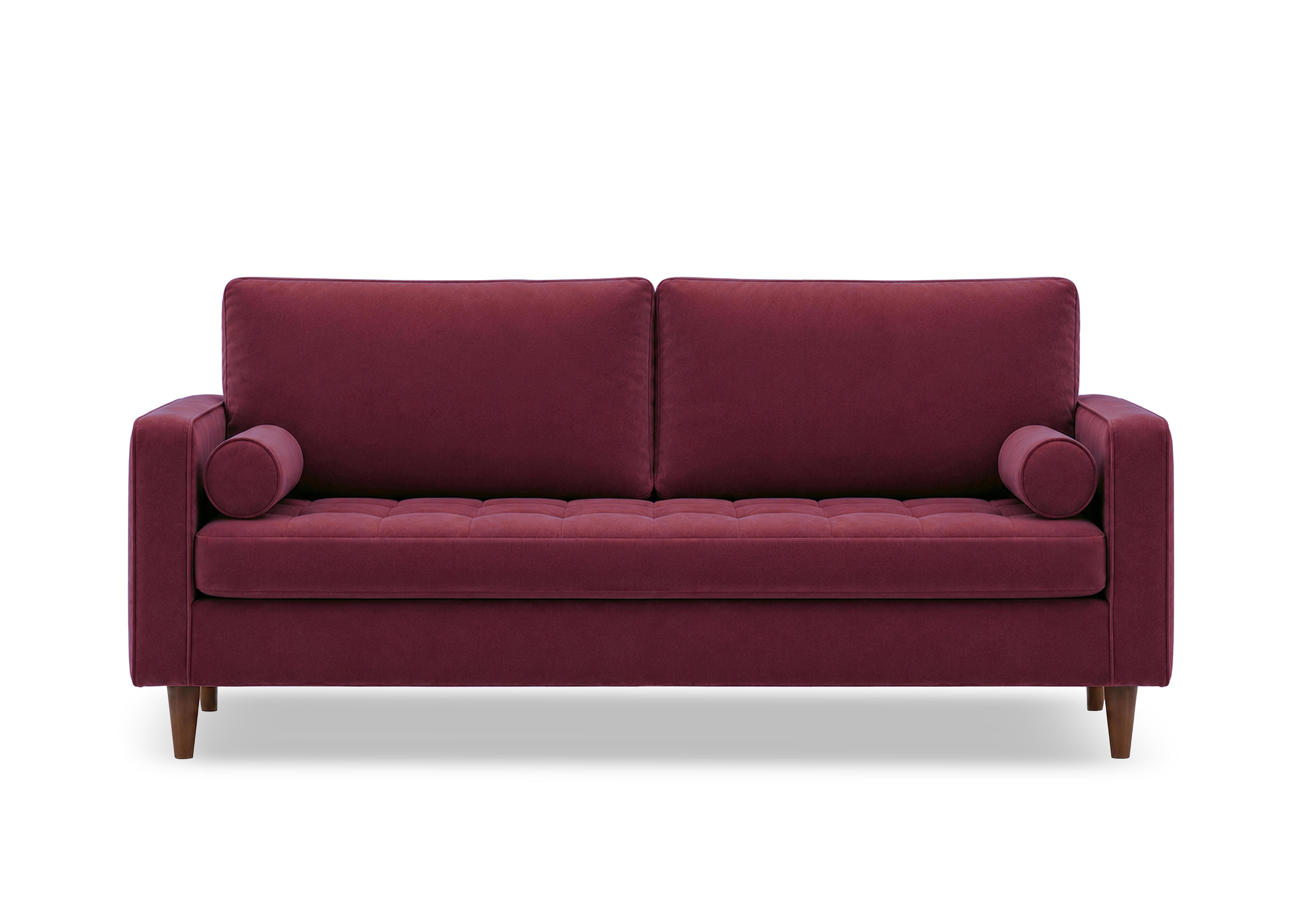 Sullivan 3 Seater Fabric Sofa in Tiffany Chianti Dk Ft on Furniture Village
