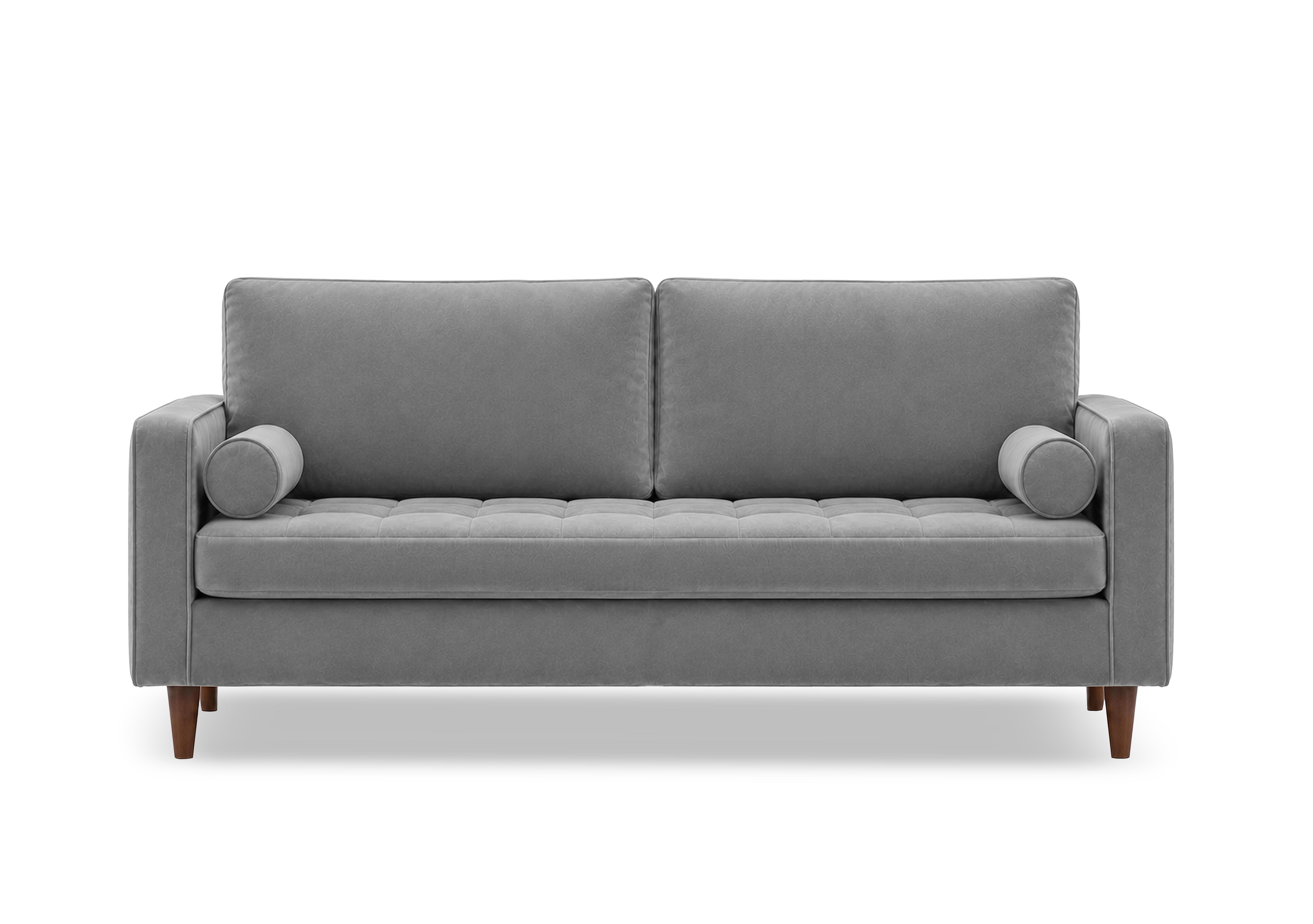 Sullivan 3 Seater Fabric Sofa in Tiffany Grey Dk Ft on Furniture Village